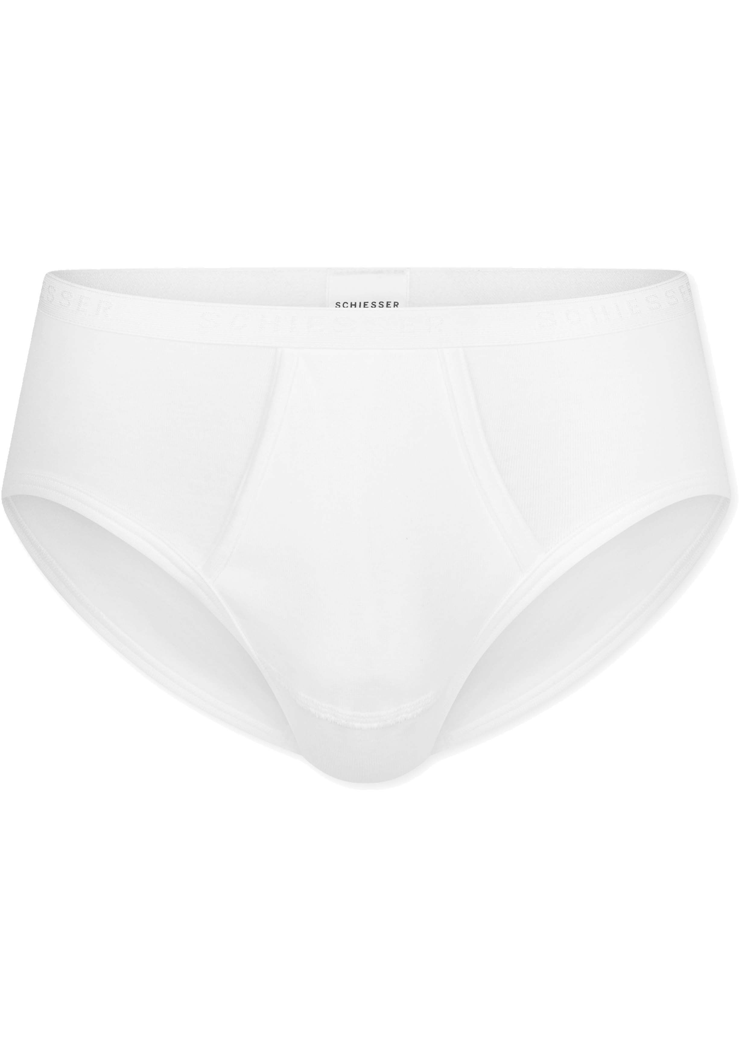 SCHIESSER Original Feinripp sportslip (1-pack), met gulp, wit
