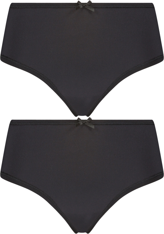 RJ Bodywear Pure Color dames extra comfort string (2-pack), zwart RJ Bodywear Pure Color dames extra comfort string (2-pack), zwart