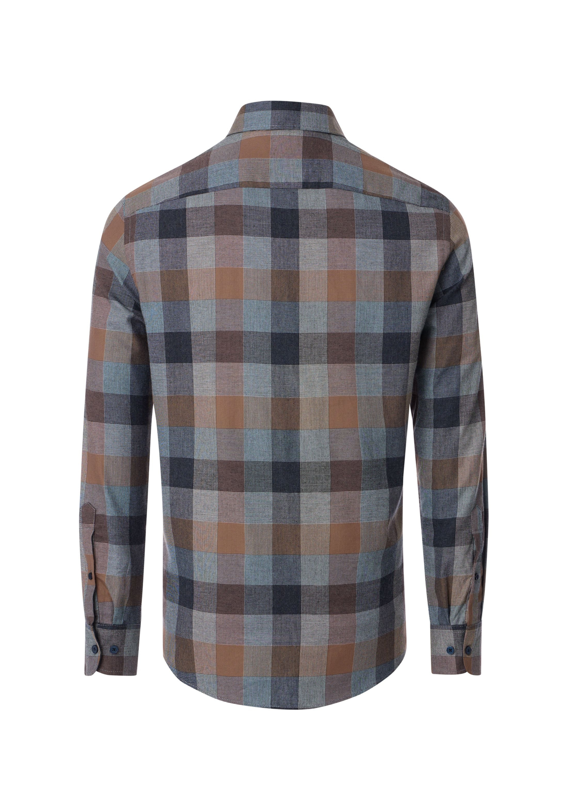 CASA MODA Sport casual fit overhemd, flanel, beige geruit - 444308700-600 CASA MODA Sport casual fit overhemd, flanel, beige geruit - 444308700-600