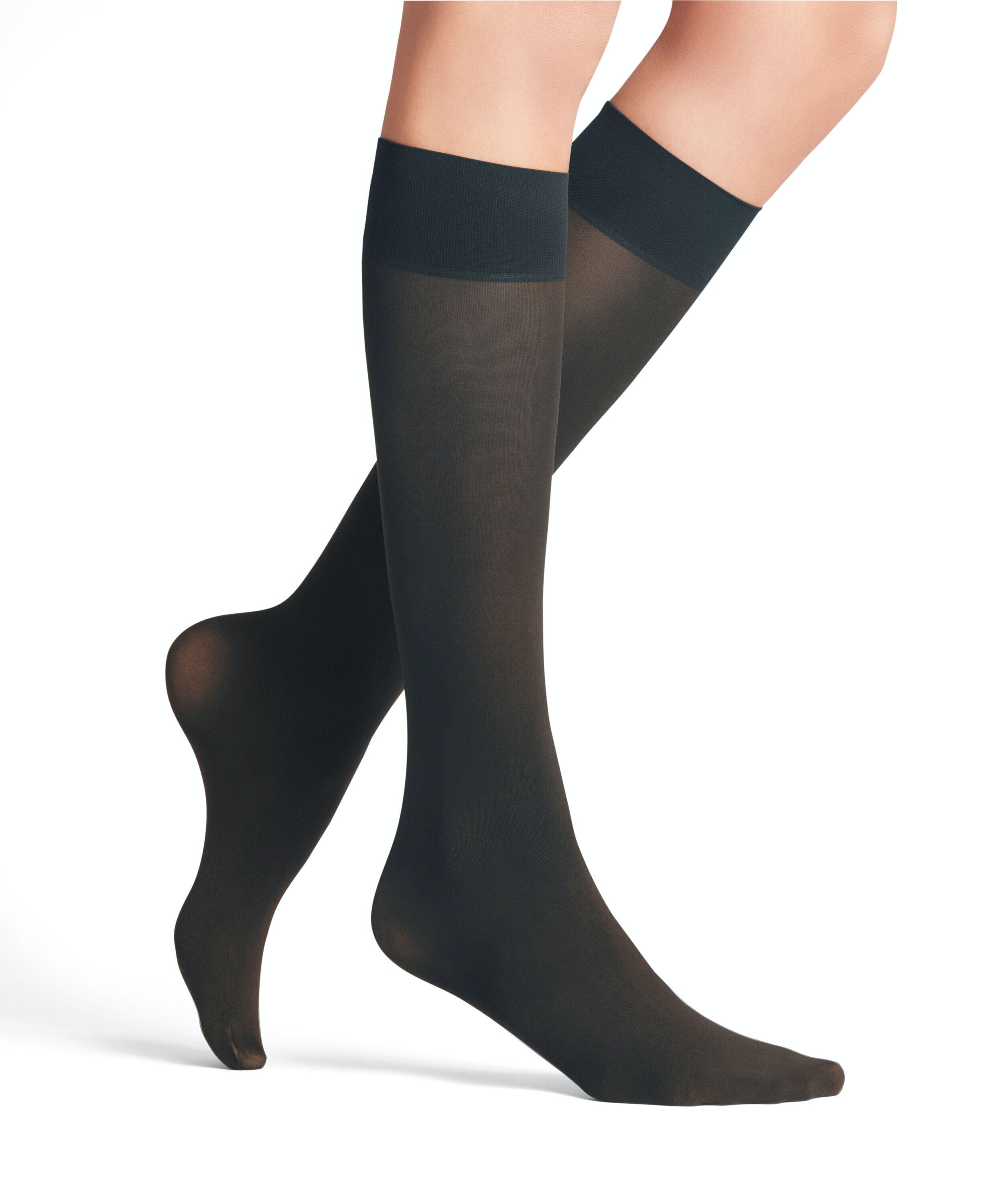 FALKE Pure Matt 50 DEN dames kniekousen, antraciet grijs (graphite)
