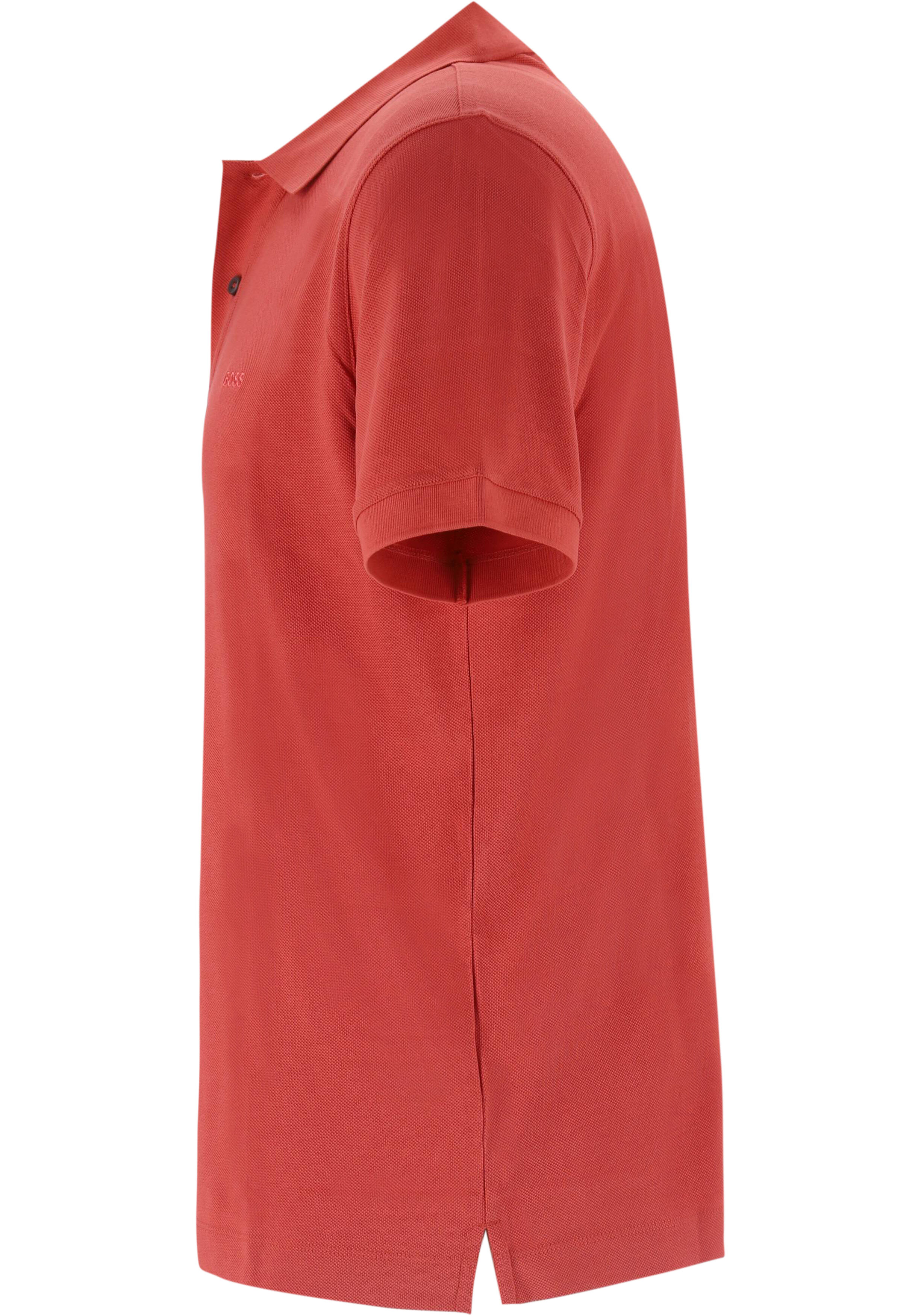 BOSS Pallas regular fit polo, pique, middenrood