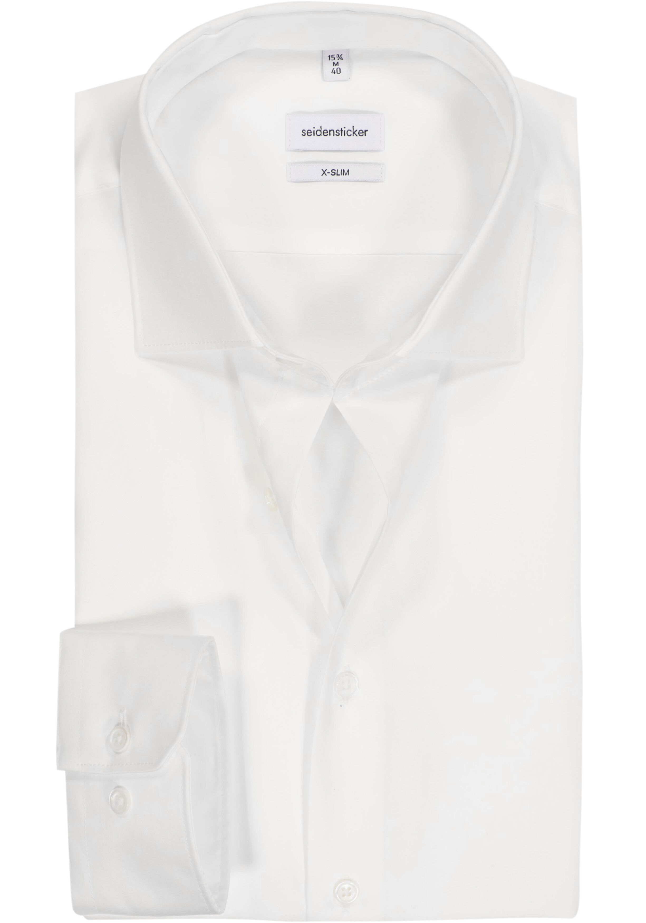 Seidensticker x-slim fit overhemd, popeline, wit