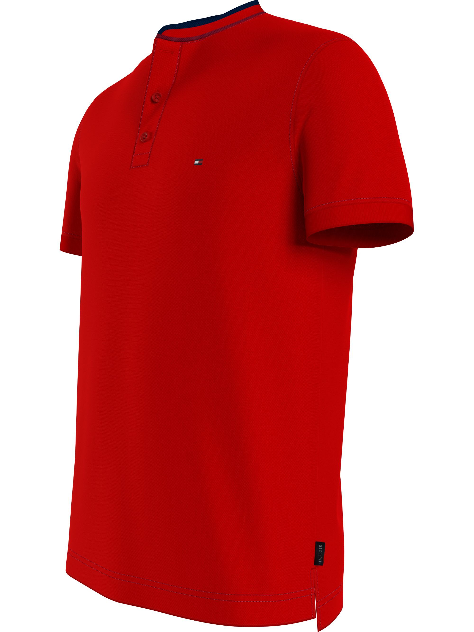 Tommy Hilfiger Mao Rwb Tipped Slim Polo, heren poloshirt, rood