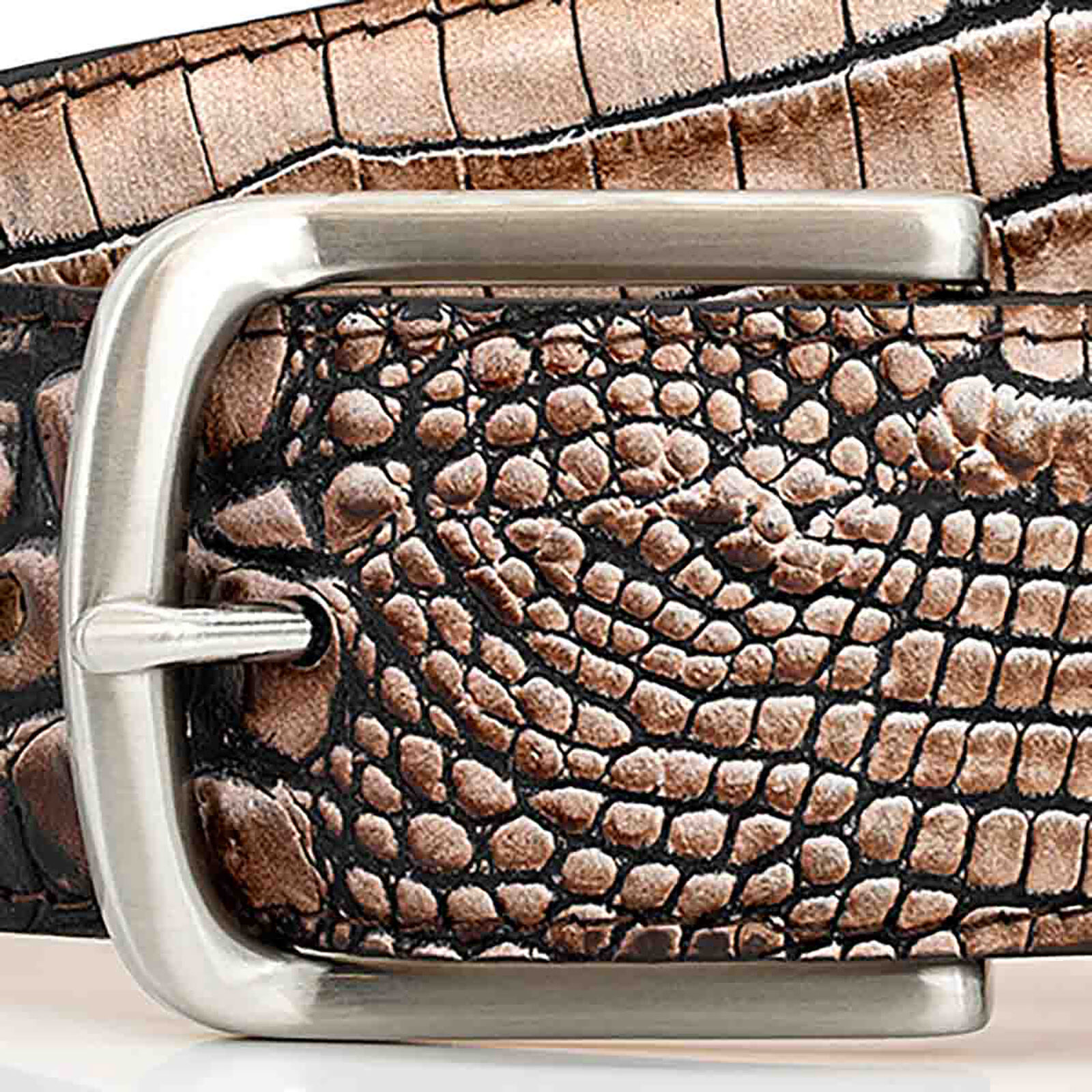 LINDENMANN leren heren riem, bruin