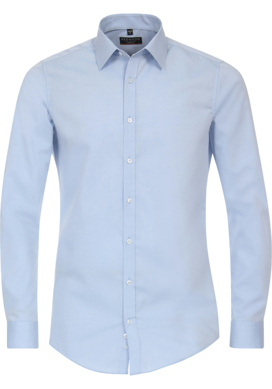 Redmond slim fit overhemd, popeline, blauw Redmond slim fit overhemd, popeline, blauw