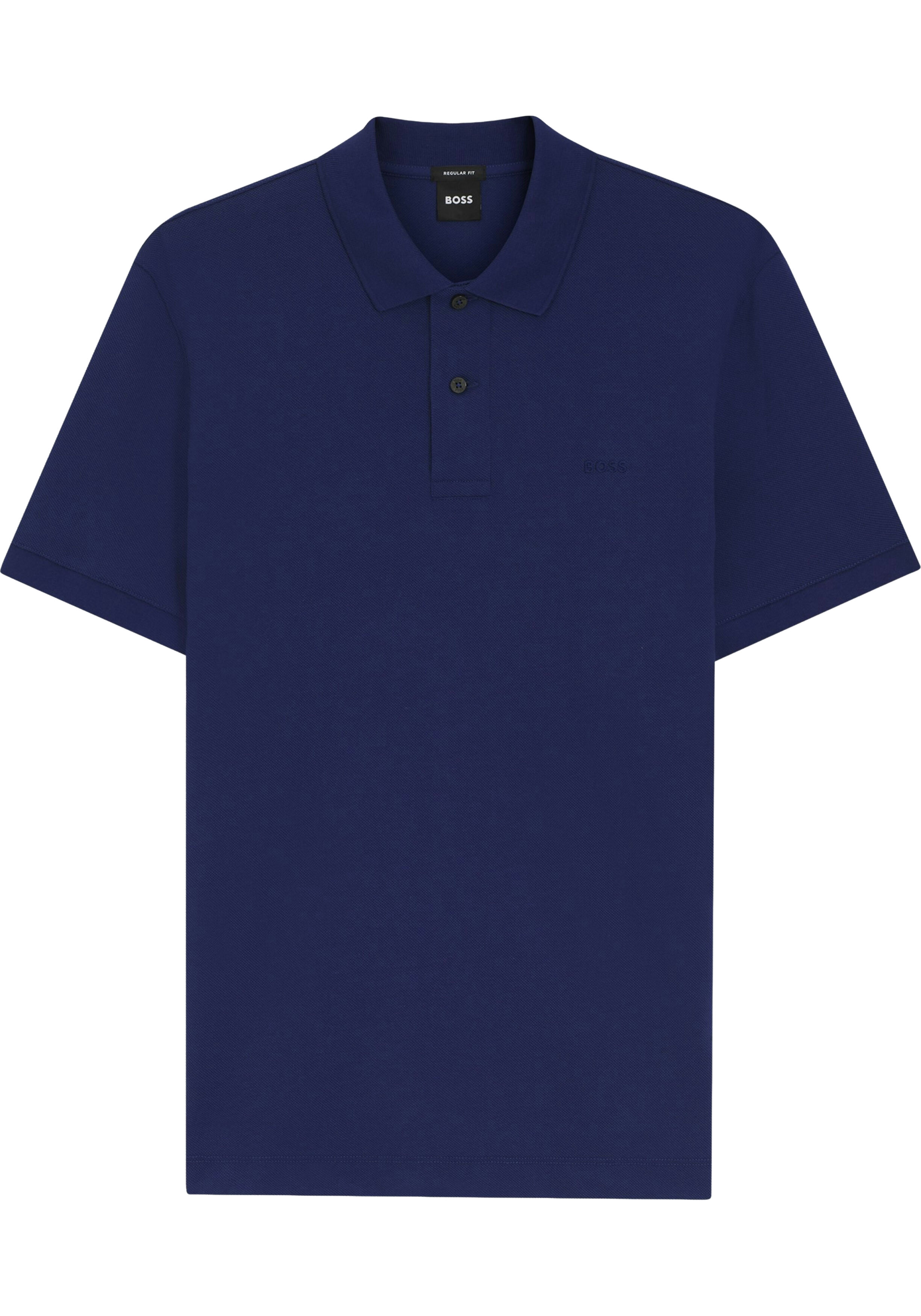 BOSS Pallas regular fit polo, pique, kobalt blauw