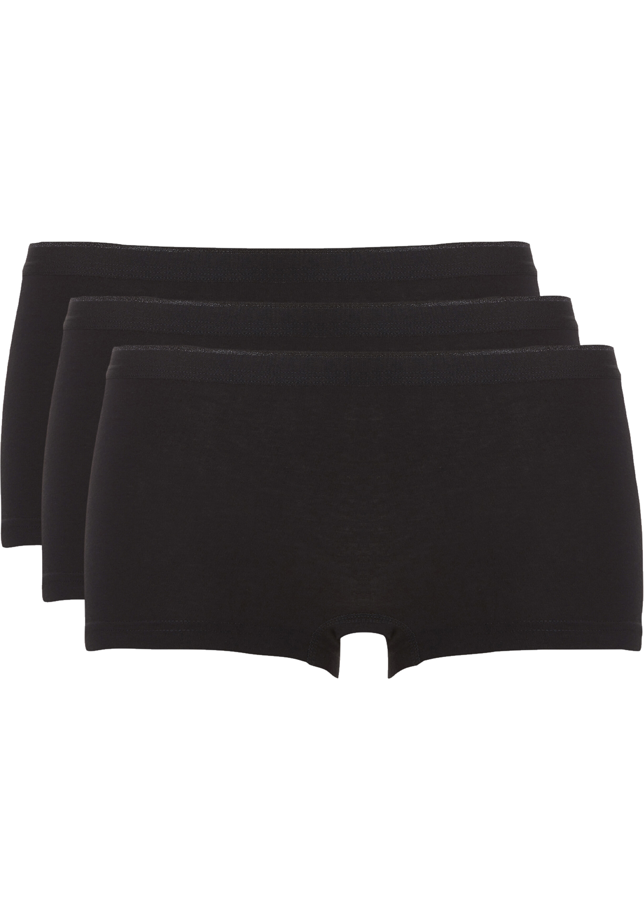 TEN CATE Basic women shorts (3-pack), dames boxers middelhoge taille, zwart