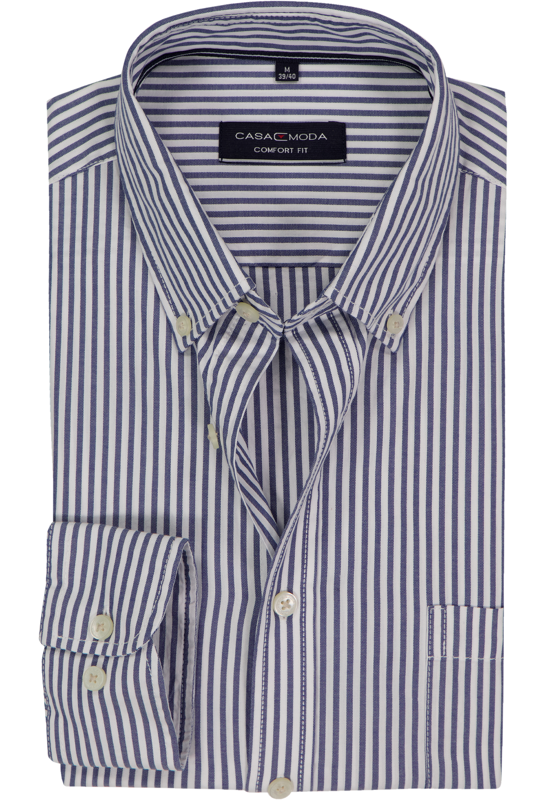 CASA MODA Sport comfort fit overhemd, Oxford, blauw met wit gestreept CASA MODA Sport comfort fit overhemd, Oxford, blauw met wit gestreept