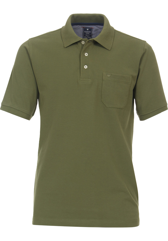 Redmond regular fit heren polo, pique, groen Redmond regular fit heren polo, pique, groen