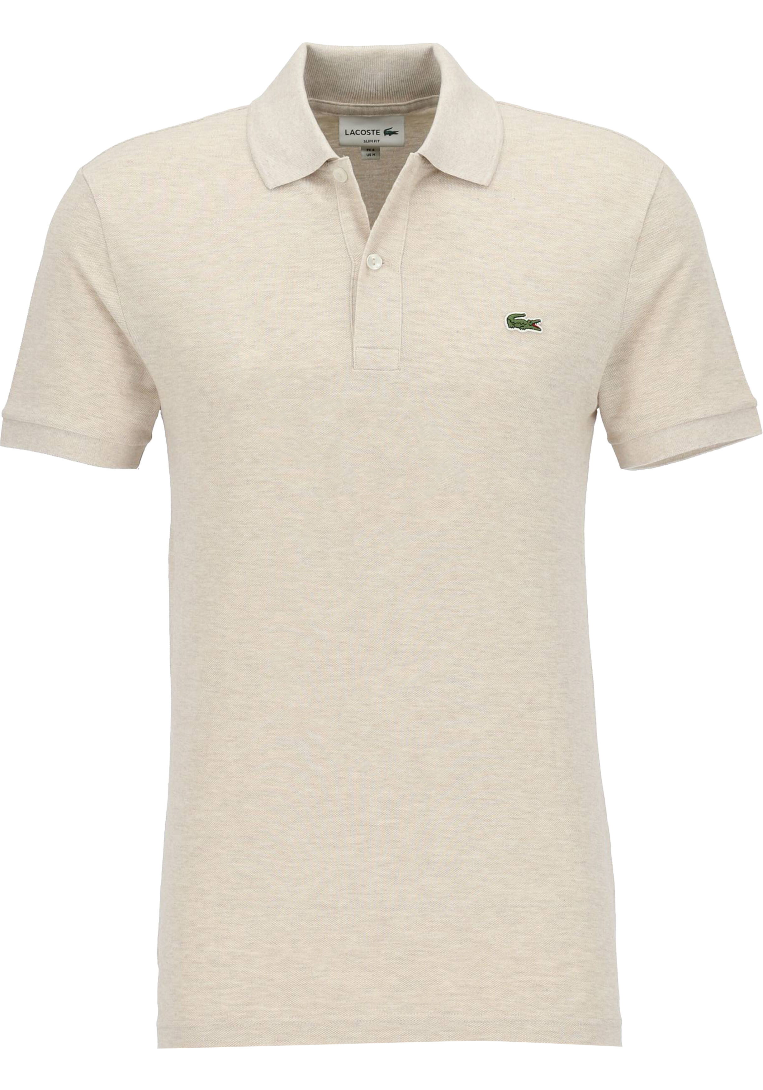 Lacoste Slim Fit polo, grijs beige