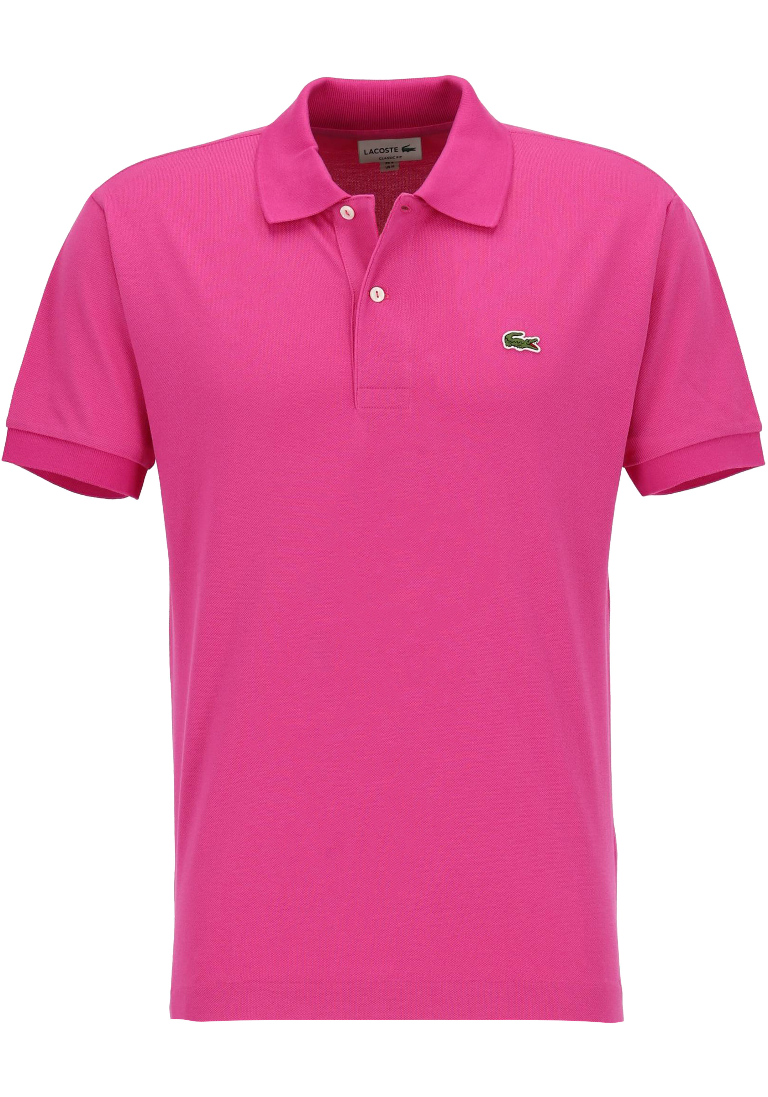 Lacoste Classic Fit polo, malva fuchsia roze