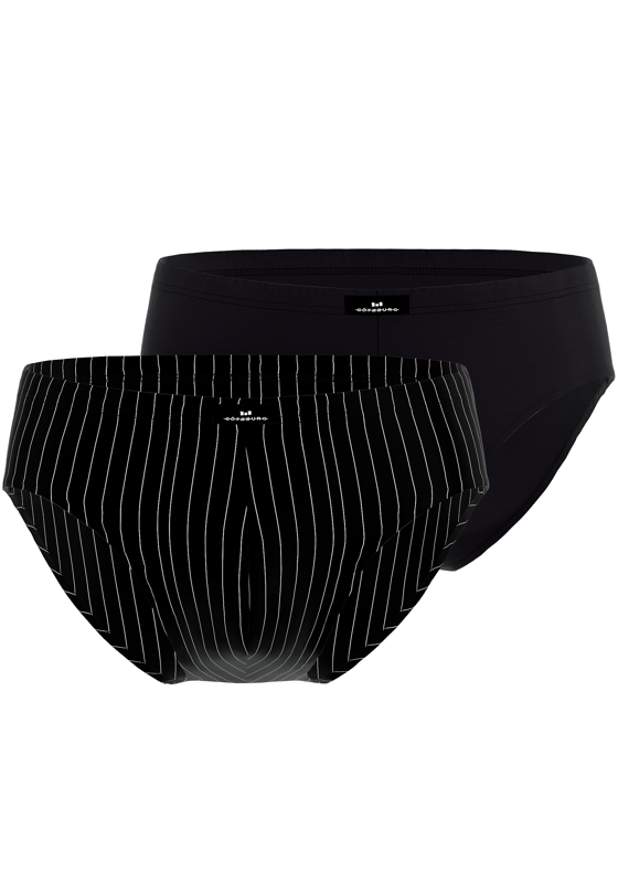 Gotzburg heren sport slip (2-pack), zwart Gotzburg heren sport slip (2-pack), zwart