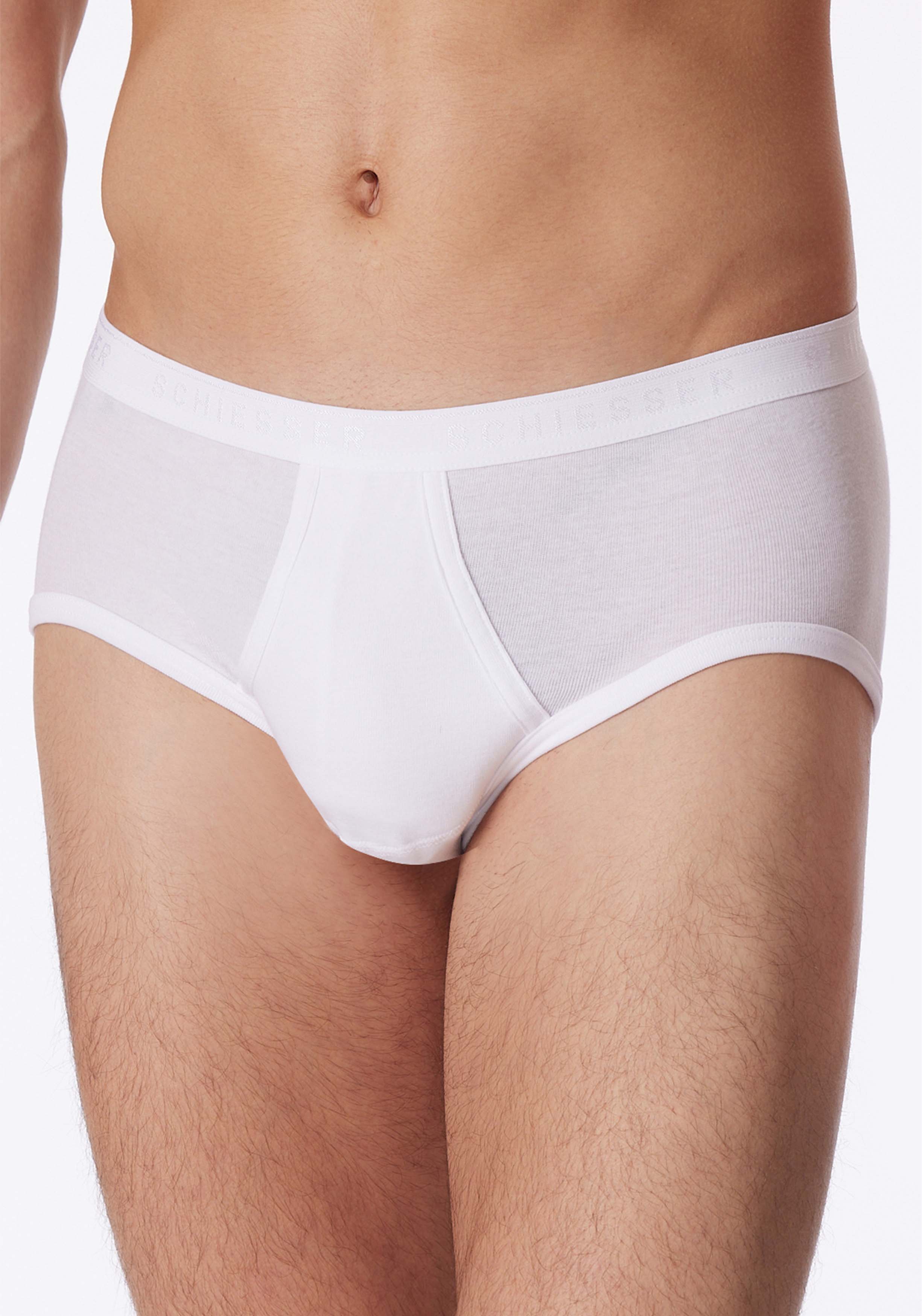 SCHIESSER Original Feinripp sportslip (1-pack), met gulp, wit