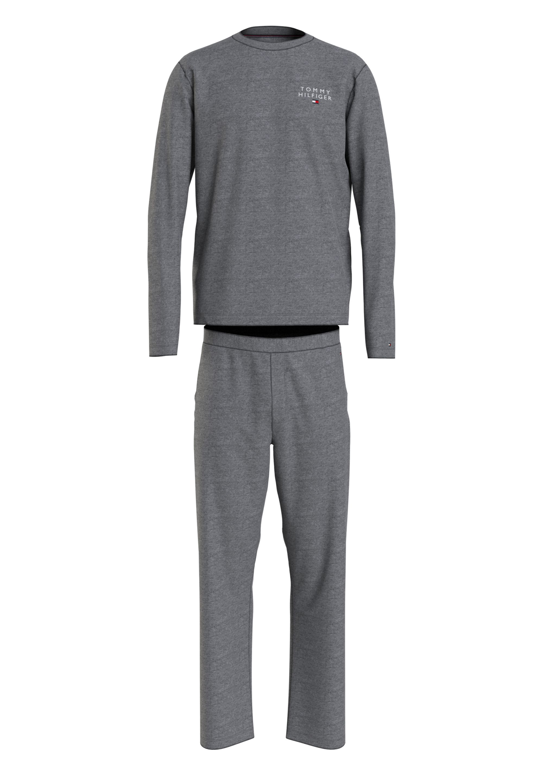 image_2_UM0UM03114P5Q_F_C3307wid Tommy Hilfiger heren pyjama O-hals, PJ Set jersey, grijs