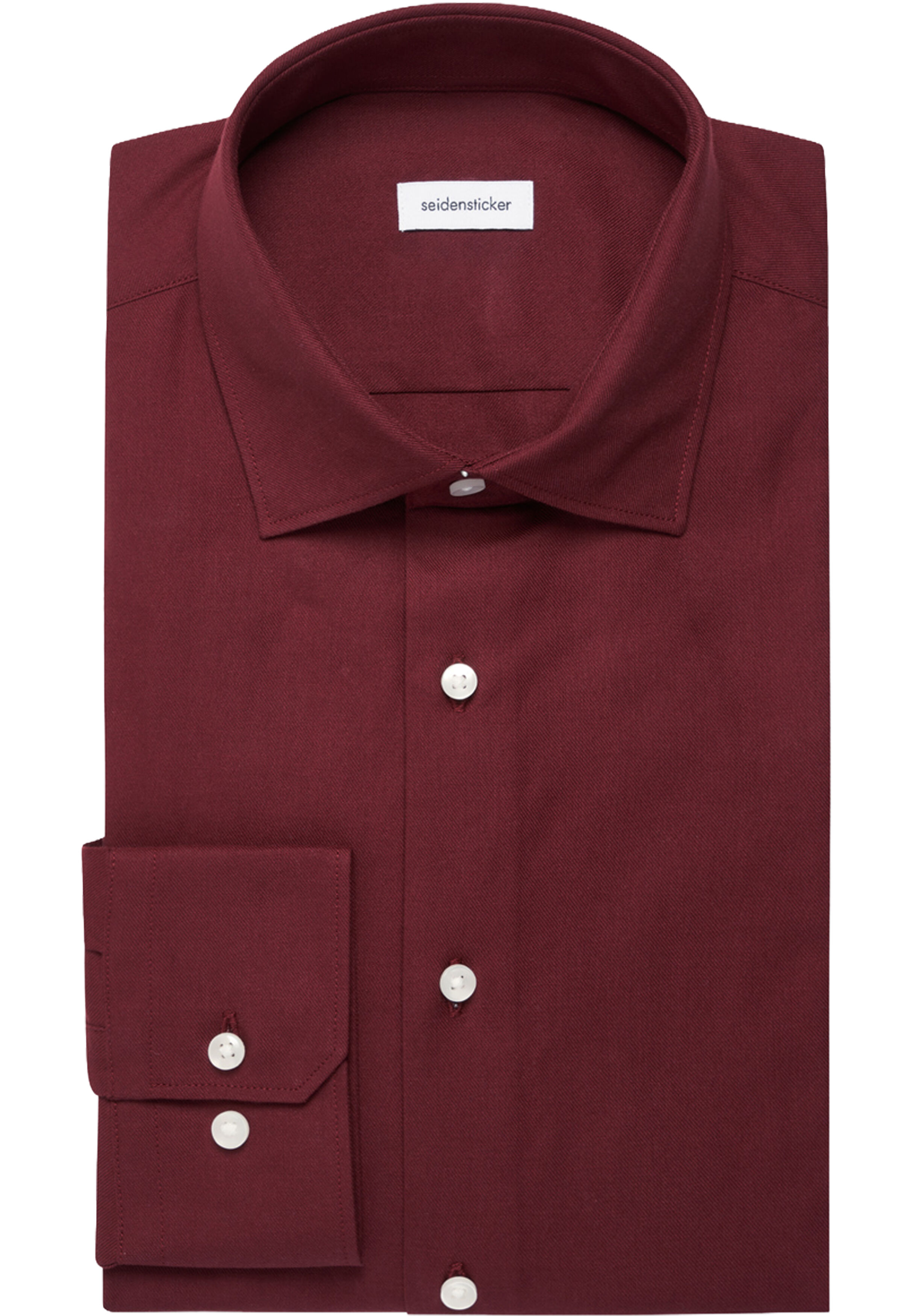 Seidensticker slim fit overhemd, popeline, rood