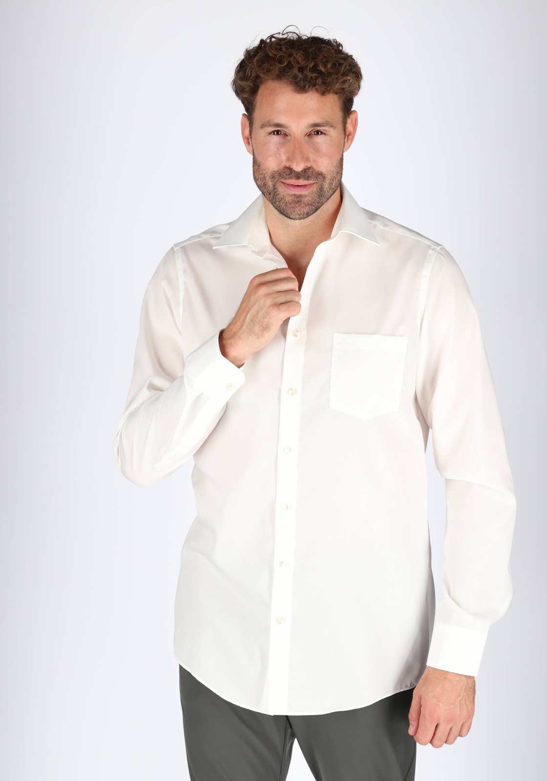 04-4046161115920-hemdvoorhem-Shoot_Auke_898076_Casa_Moda-tm_juni_2028-basis-006050-62_HR CASA MODA comfort fit overhemd, beige