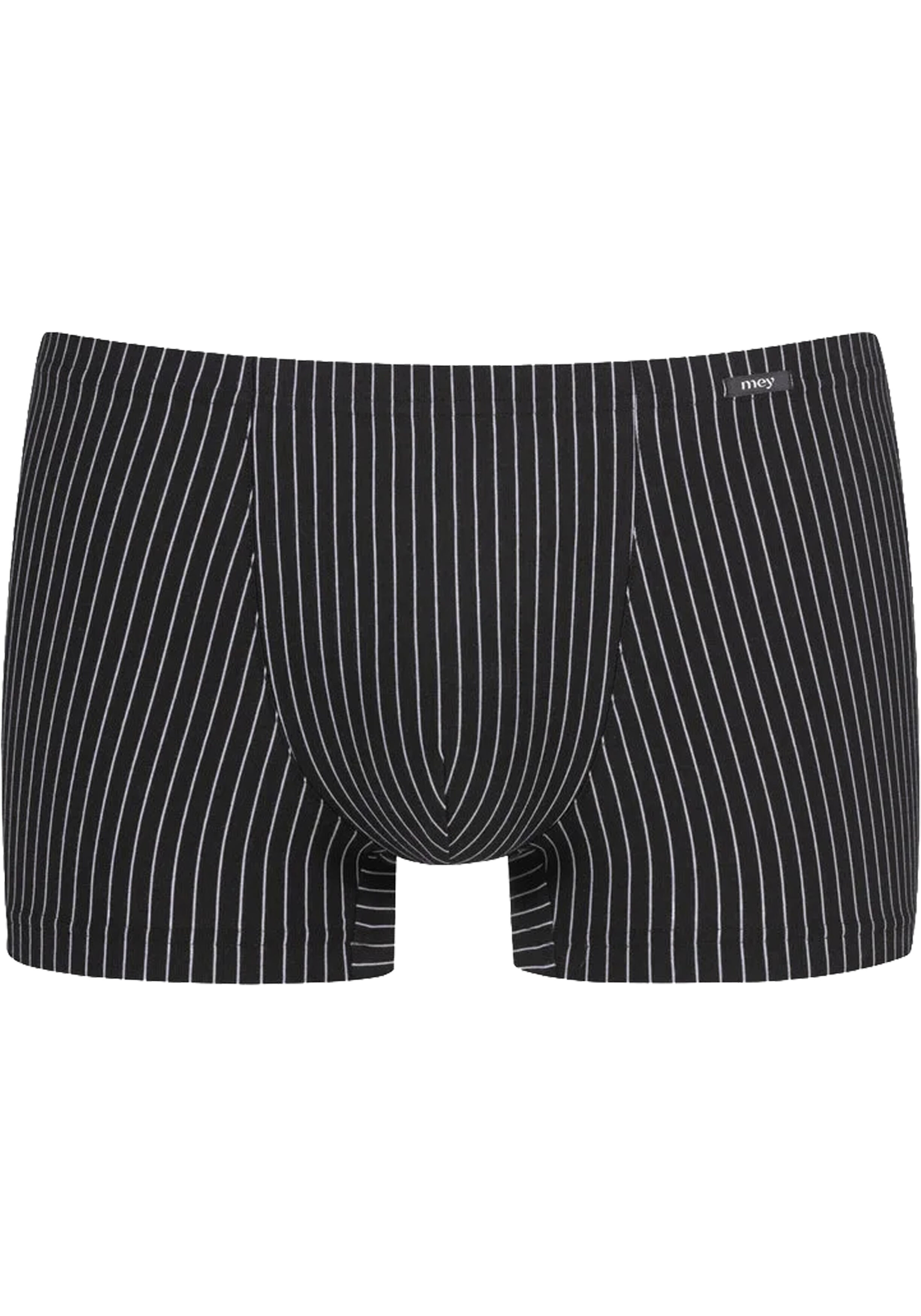 Mey heren shorty BC stripes, boxers kort, zwart