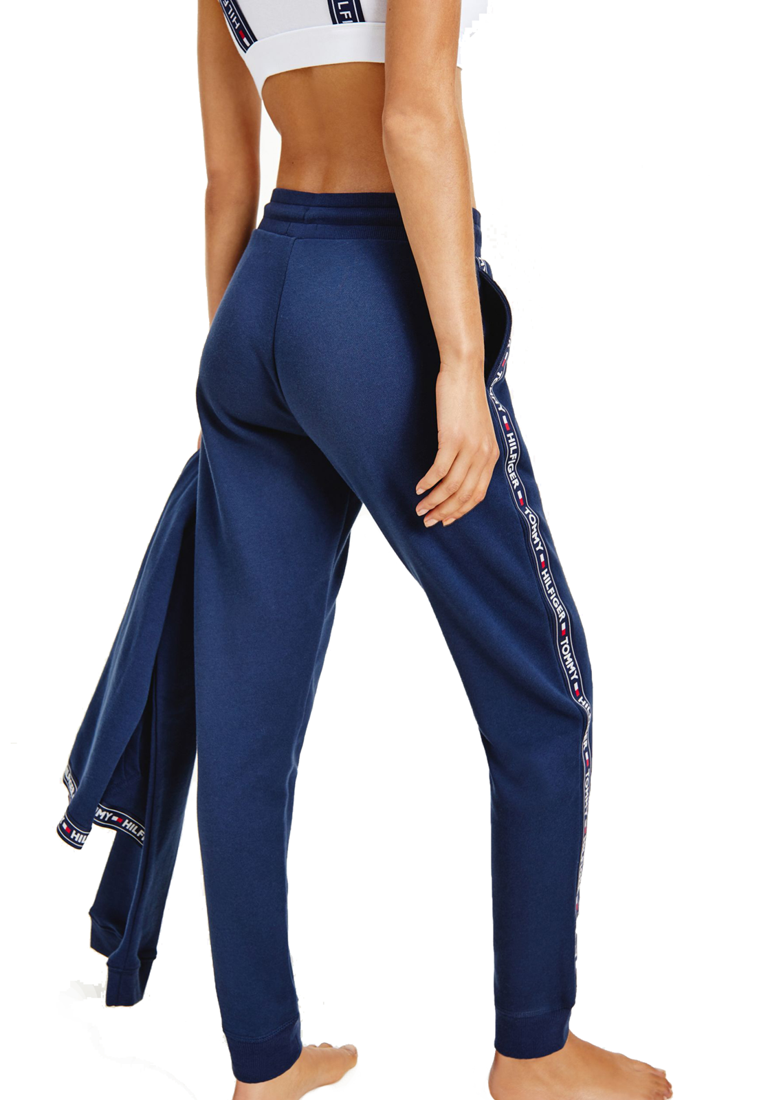 3-8719257658170-tommy_hilfiger-dames_joggingbroek_HR Tommy Hilfiger dames Authentic track pant, joggingbroek normale dikte, donkerblauw