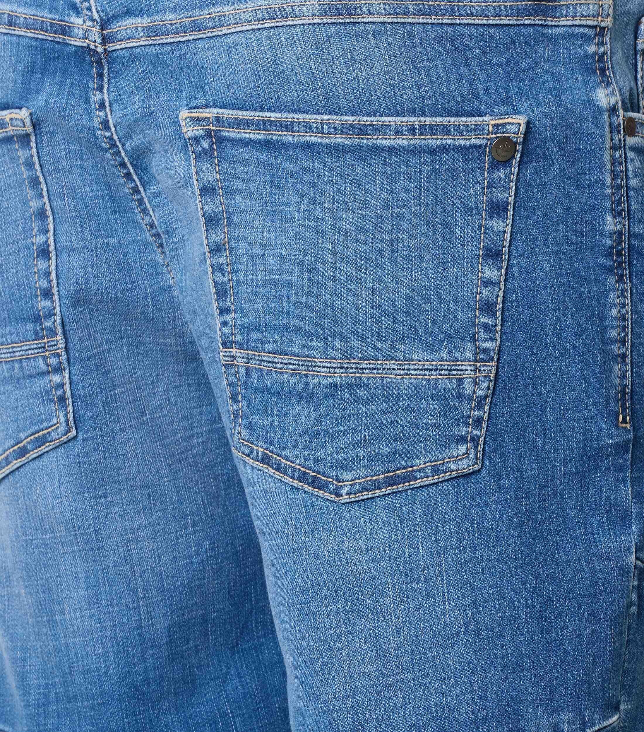 CASA MODA driekwart jeans STEVE, heren 5-pocket spijker bermuda over de knie, blauw