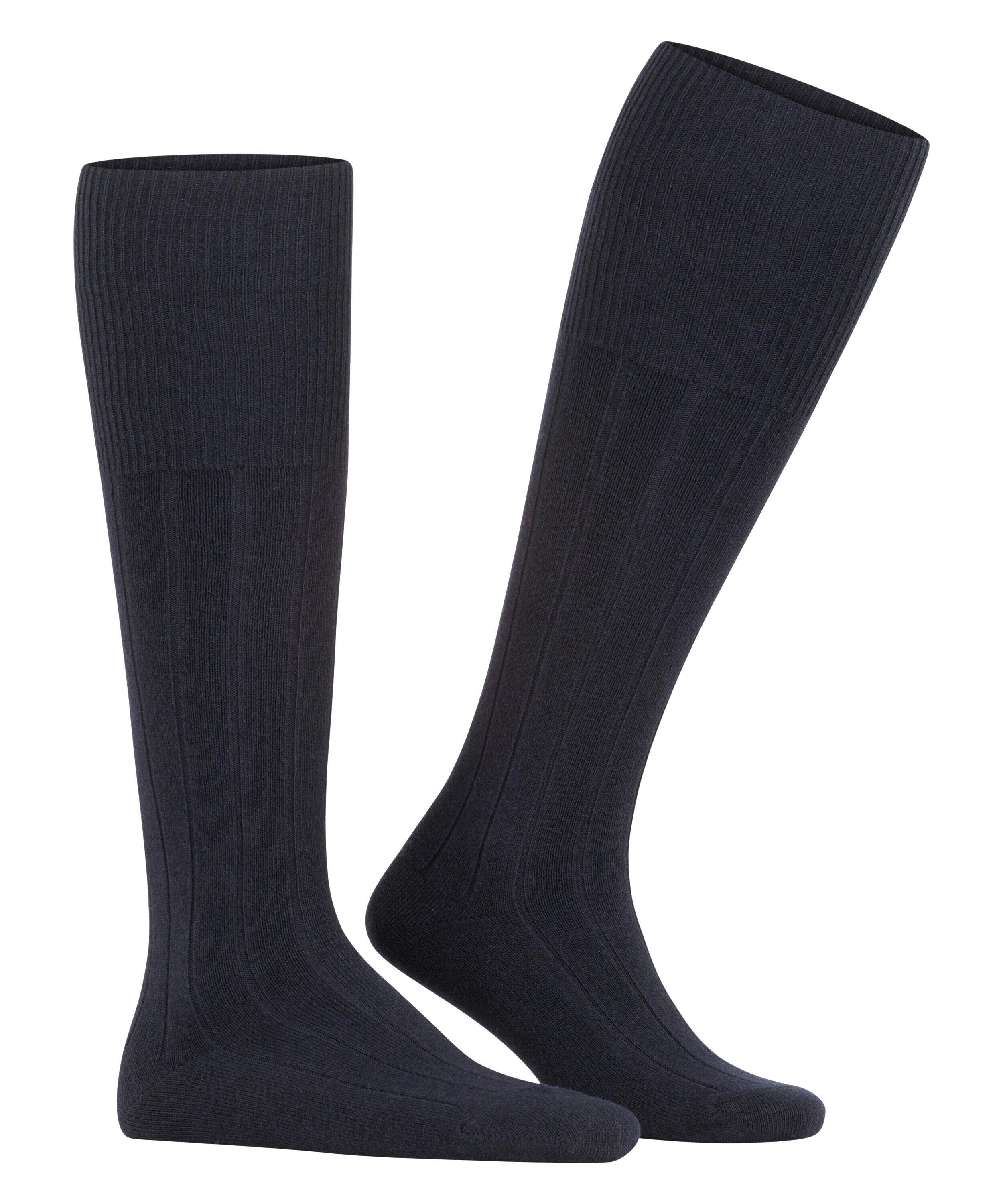 FALKE Lhasa Rib heren kniekousen, donkerblauw (dark navy)