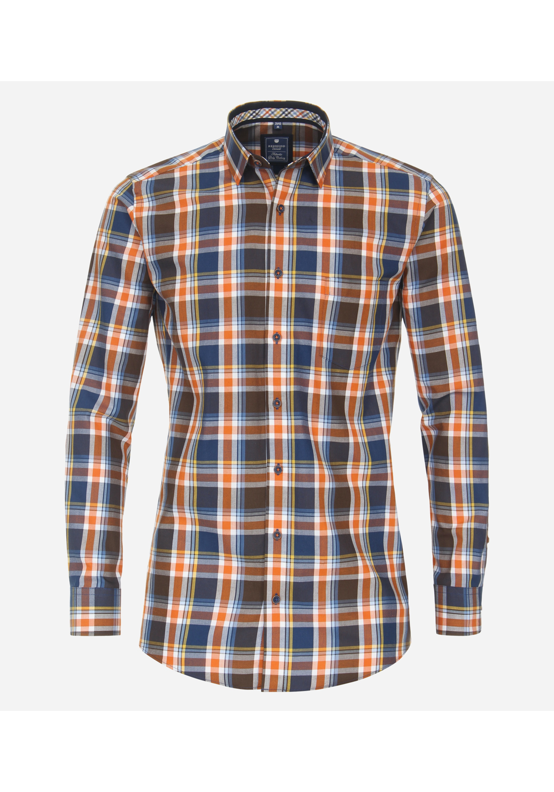 image_2_44853fb3e0fddb24f1a7cfc1a7e87194jpgautoformatbgF3F3F3blend-alpha100blend-colorF3F3F3blend-modedarkenfitclampp Redmond comfort fit overhemd, popeline, blauw geruit