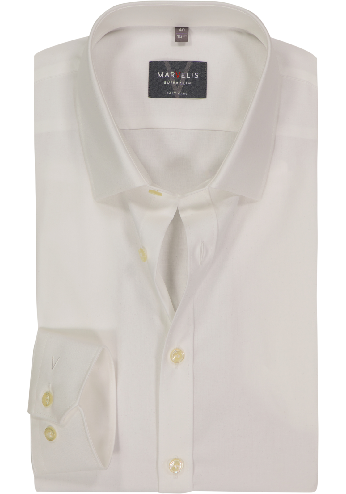 MARVELIS super slim fit overhemd, popeline, off-white MARVELIS super slim fit overhemd, popeline, off-white