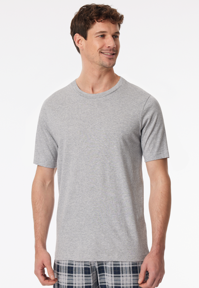 SCHIESSER Mix + Relax Shirt 1/2 arm, heren T-shirt korte mouw, grijsmelange
