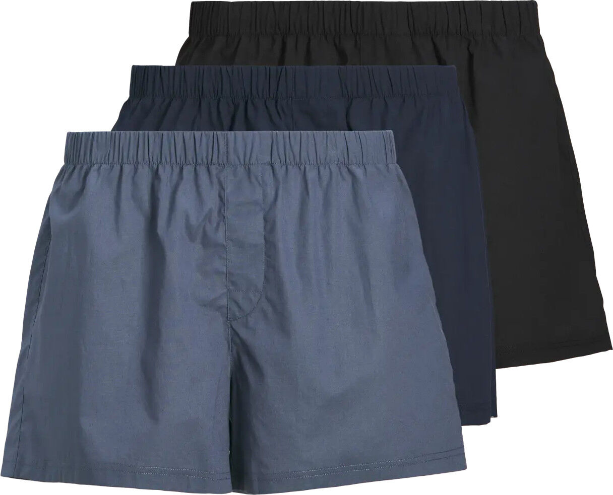 JACK & JONES Jacmilano woven boxers (3-pack), heren wijde boxers, vintage indigo naval academy, black