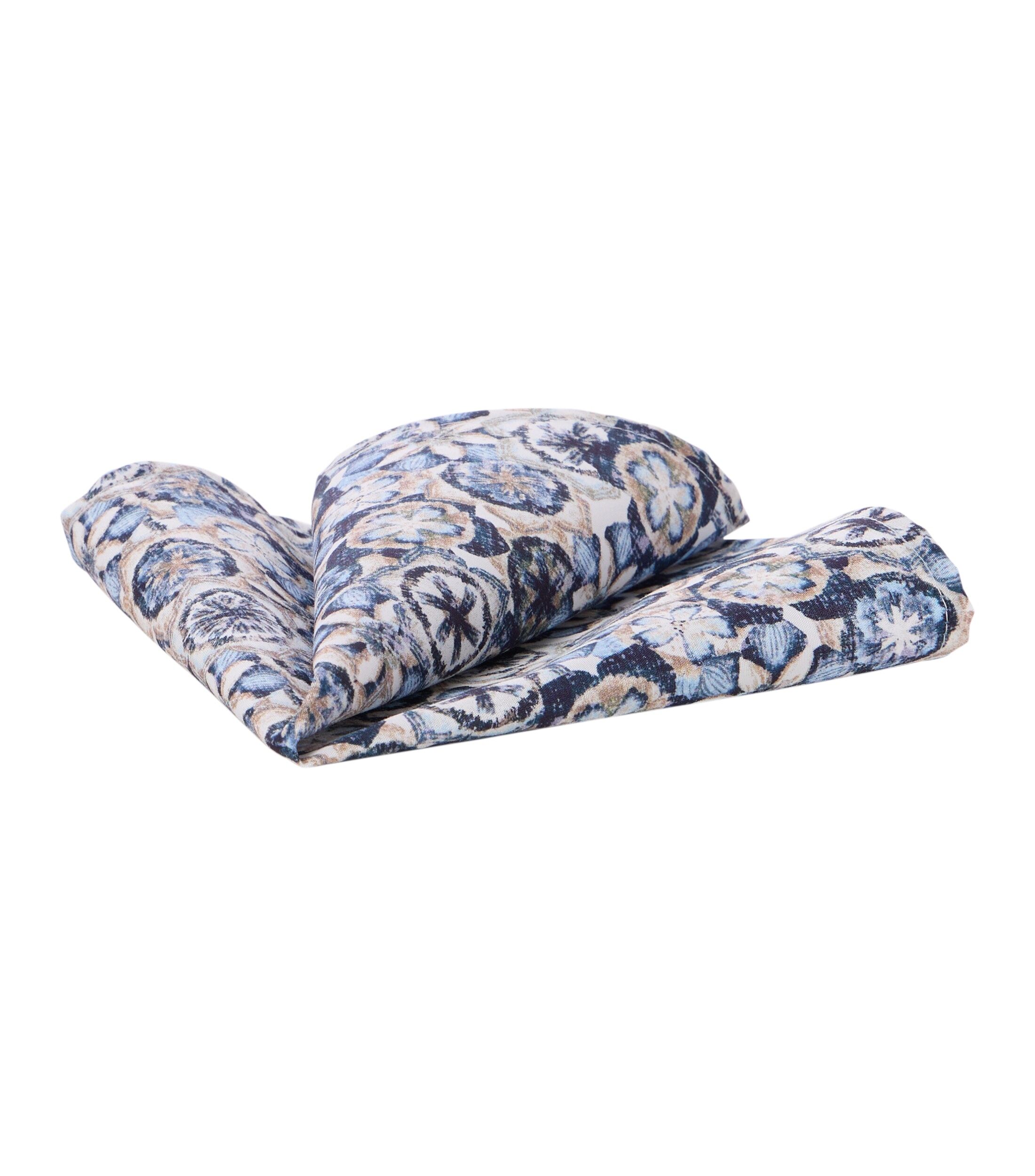 VENTI pochet, blauw, wit, beige, donkerblauw dessin