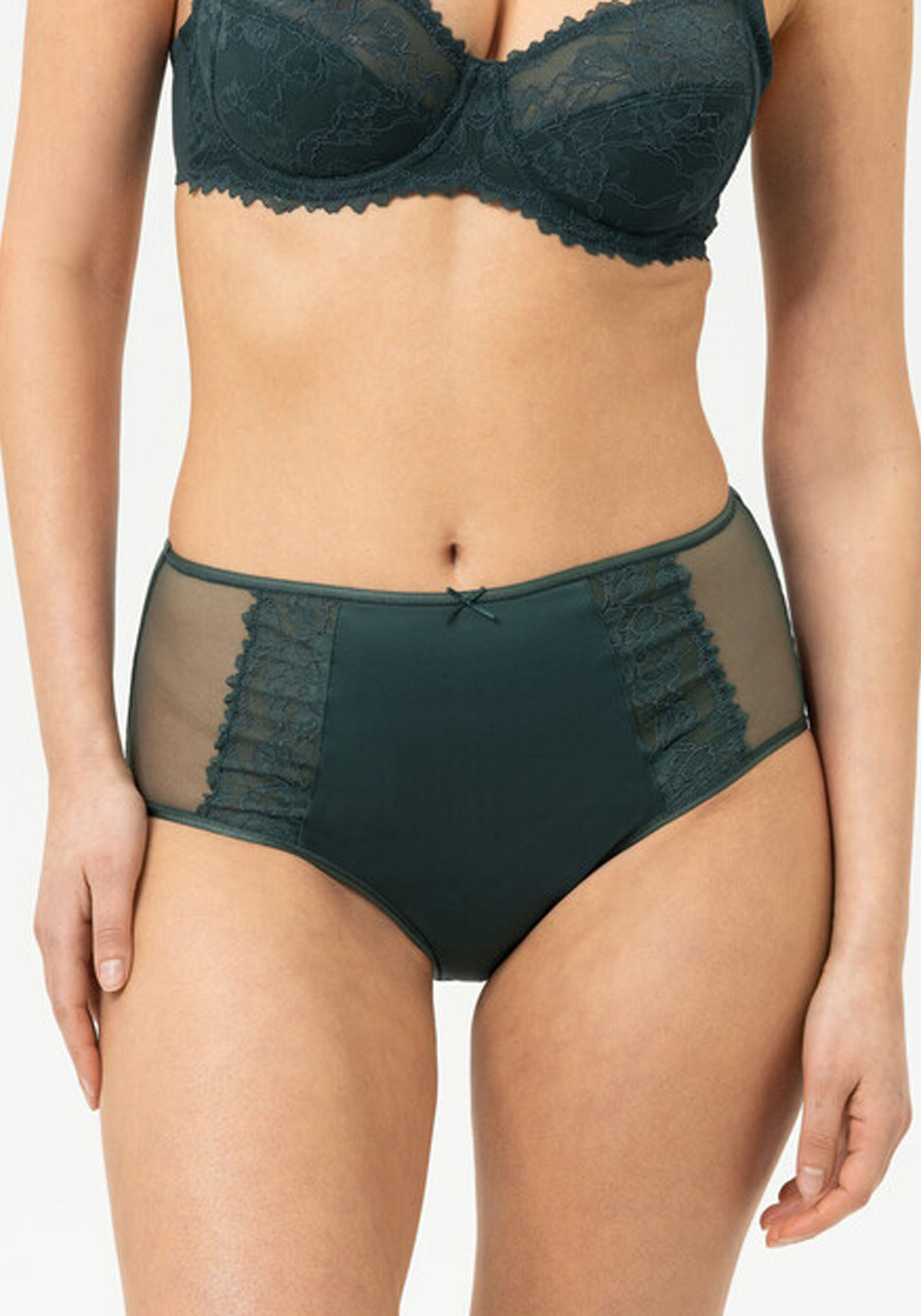Mey dames waist pants Fabulous, tailleslip, donkergroen