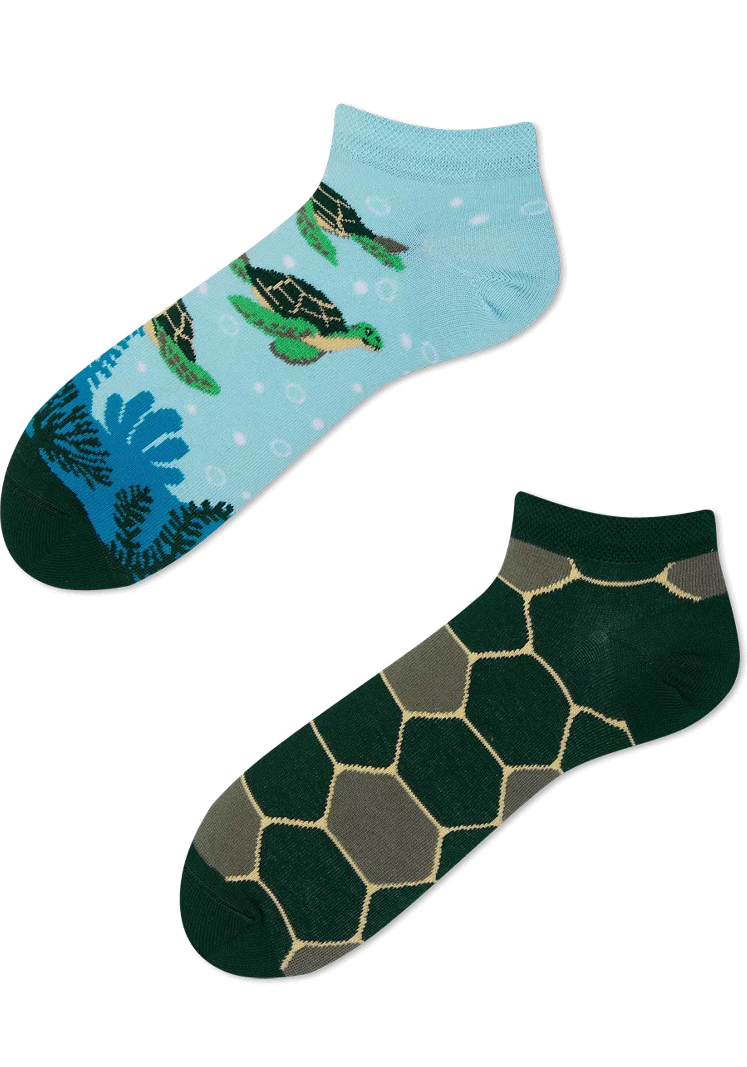 Many Mornings unisex enkelsokken, Turtle Time Low