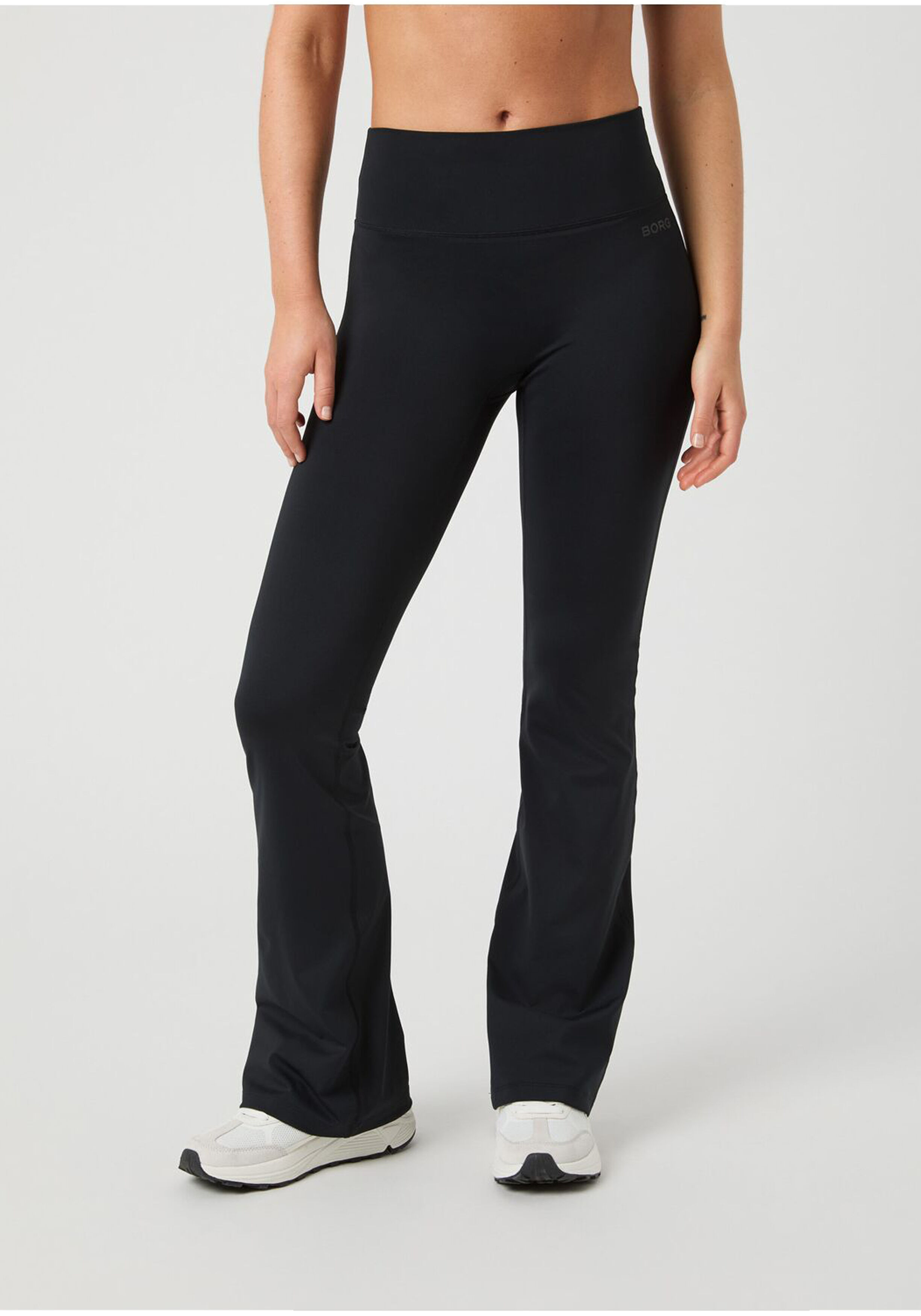 Bjorn Borg dames Flare Tights Short, dames sportlegging, zwart