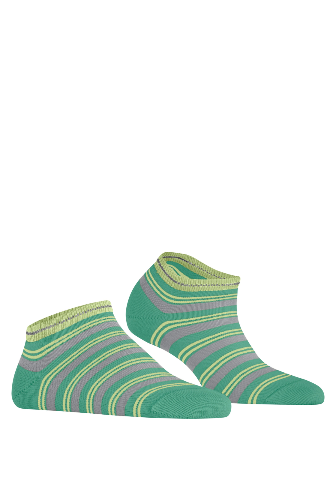 FALKE Smart Stripe dames sneakersokken, groen (oceangreen) FALKE Smart Stripe dames sneakersokken, groen (oceangreen)