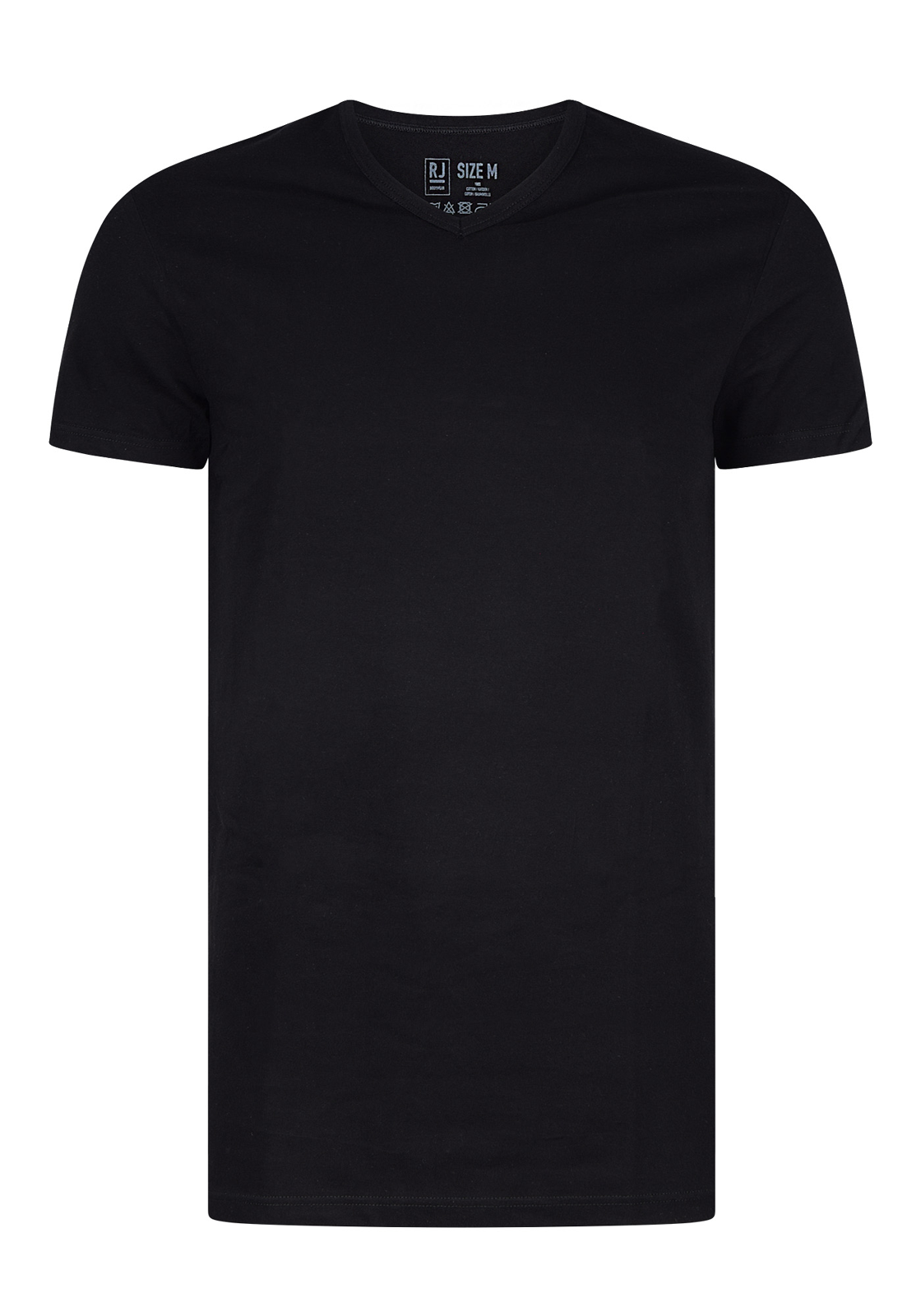 RJ_bodywear-ondergoed-37-044-Gouda-black-single RJ Bodywear Everyday Gouda T-shirts (2-pack), heren T-shirts V-hals smal, zwart