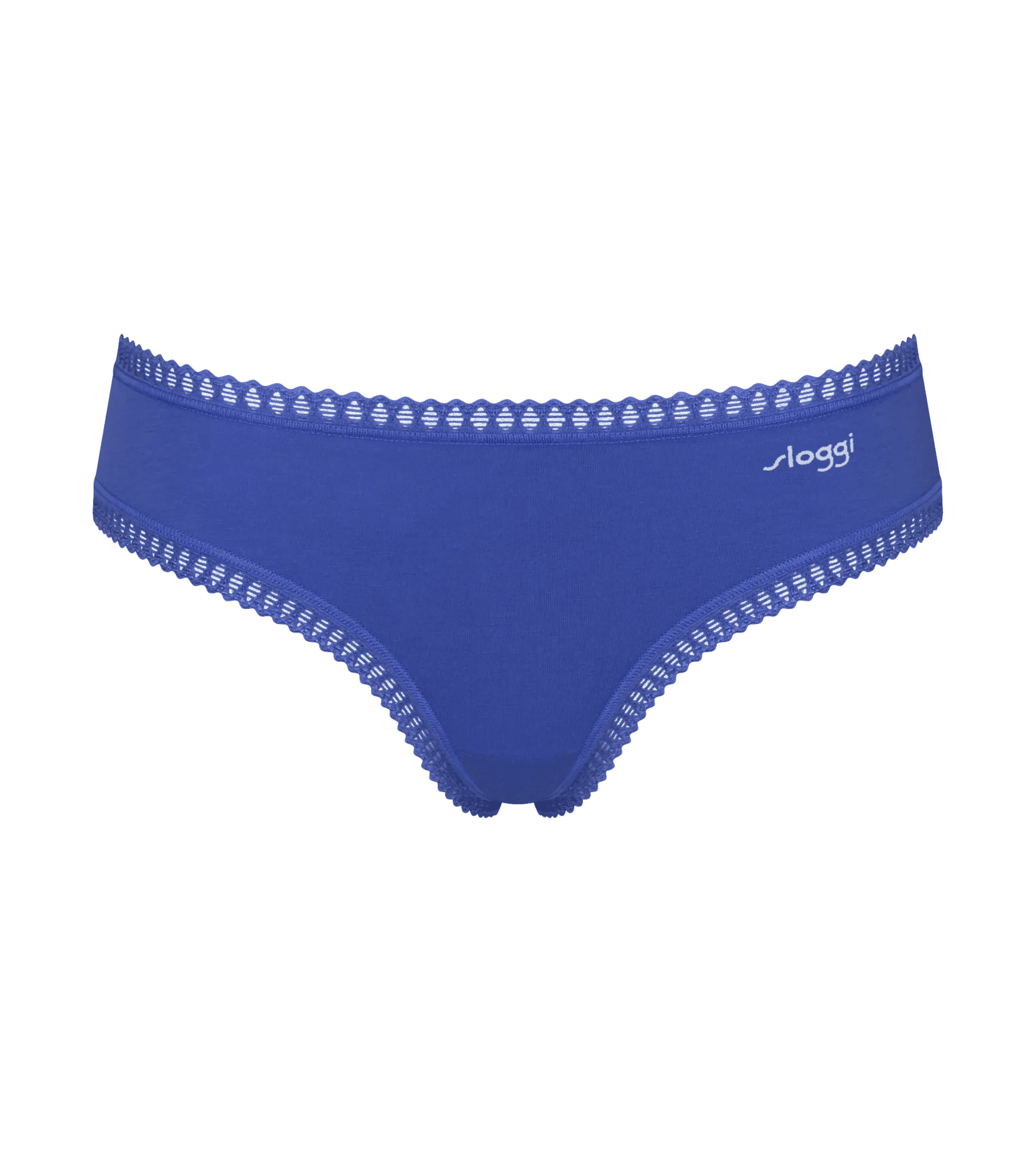 Sloggi Women GO Crush Hipster (3-pack), dames slip, lichtblauw, kobaltblauw en blauw, wit en geel gestreept