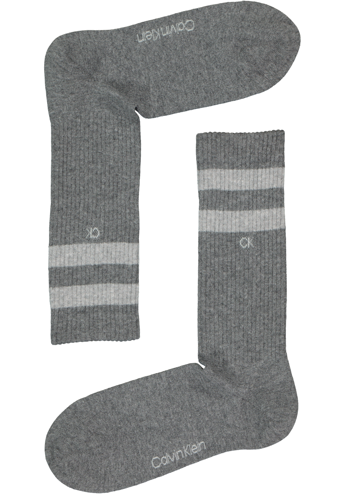 5-8720245218856_ck_sok_2p_HR Calvin Klein herensokken Maurice (2-pack), licht- en donkergrijs