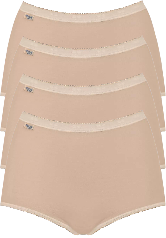 Sloggi Women Basic+ Maxi (4-pack), dames slip, beige Sloggi Women Basic+ Maxi (4-pack), dames slip, beige