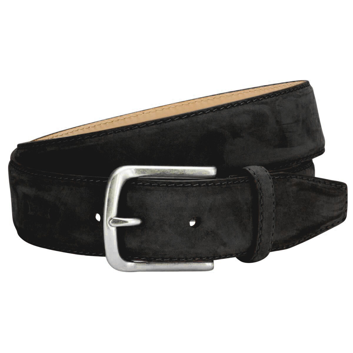 LINDENMANN leren heren riem, zwart