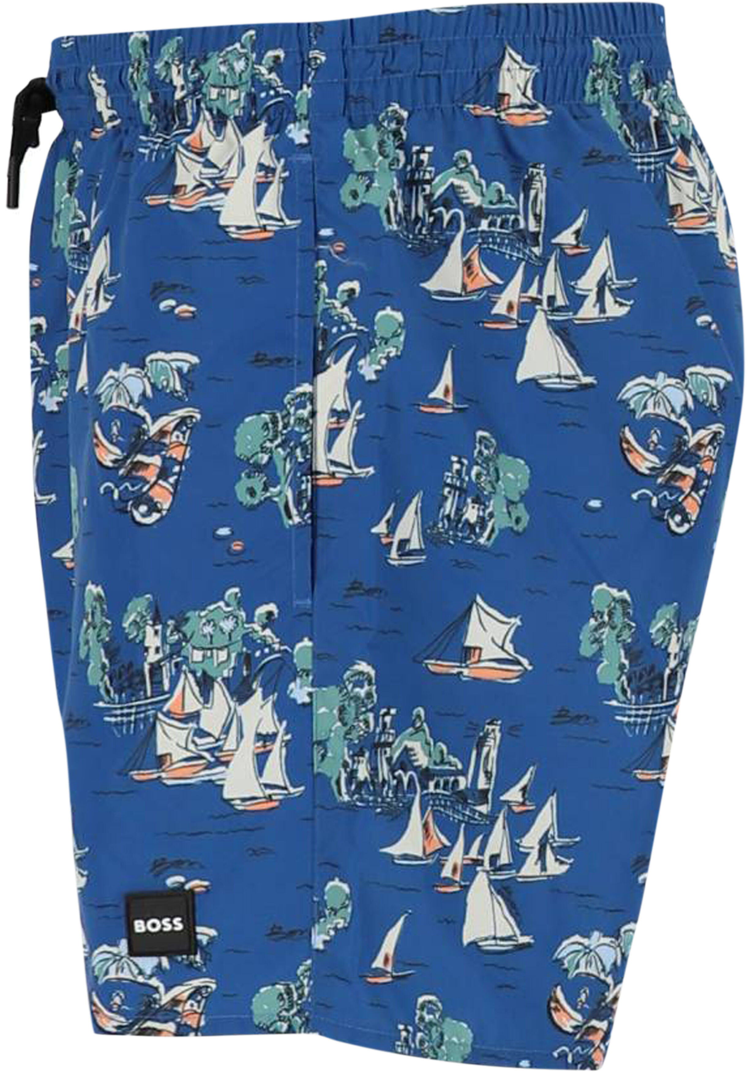 HUGO BOSS Piranha swim shorts, heren zwembroek, kobalt blauw dessin