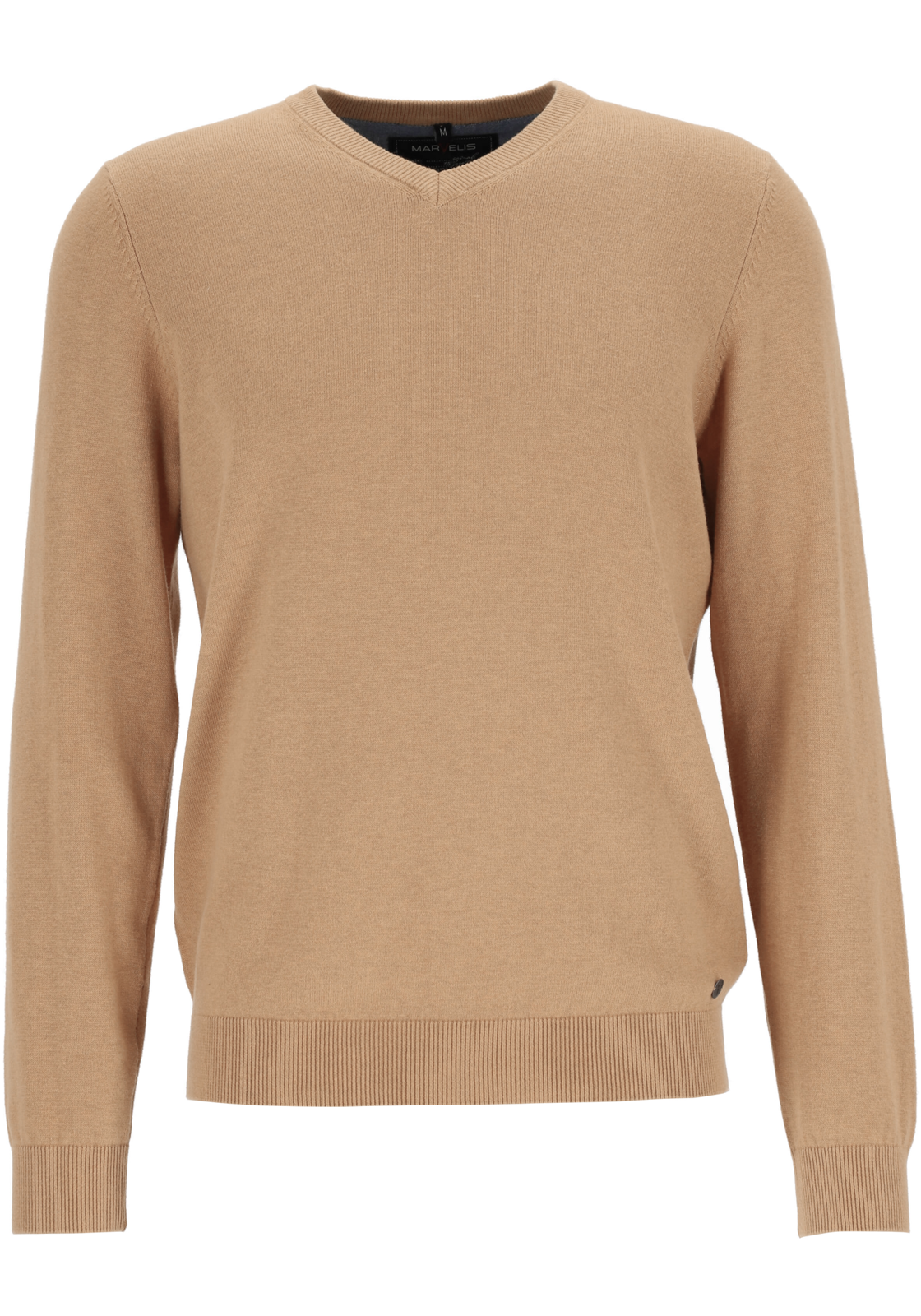 1-4062534478157-marvelis-Marvelis_kleur_trui_HR MARVELIS modern fit trui katoen, V-hals, beige