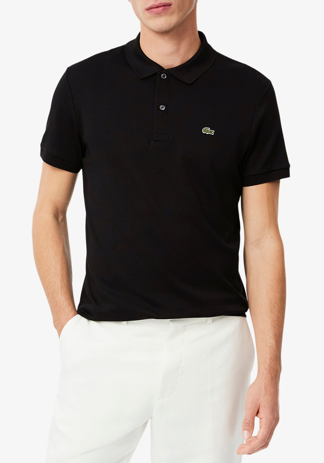 Lacoste Ultra Soft Polo Regular Fit, zwart Lacoste Ultra Soft Polo Regular Fit, zwart