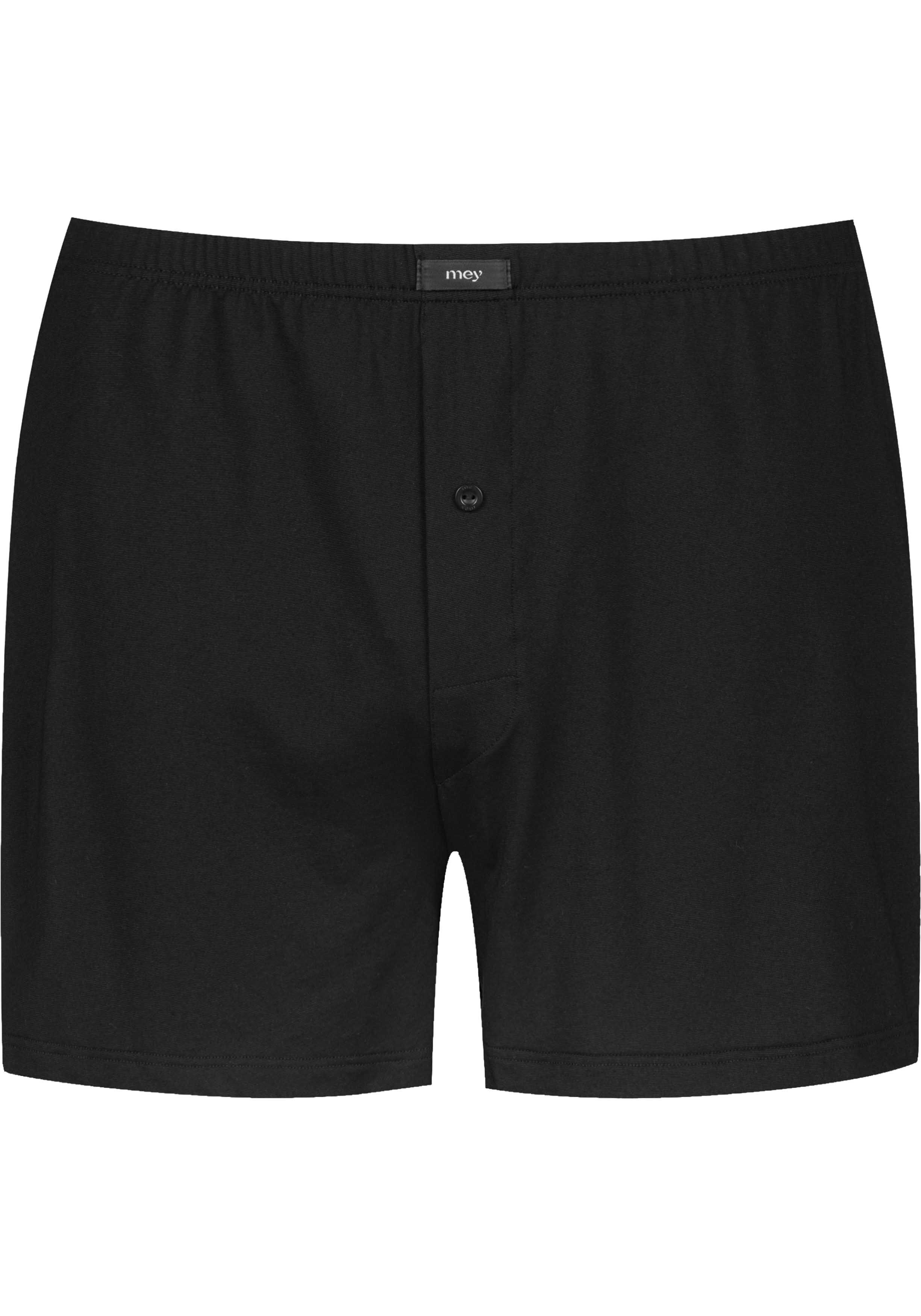 Mey heren boxer short Dry Cotton, boxershort wijd normale lengte met gulp, zwart