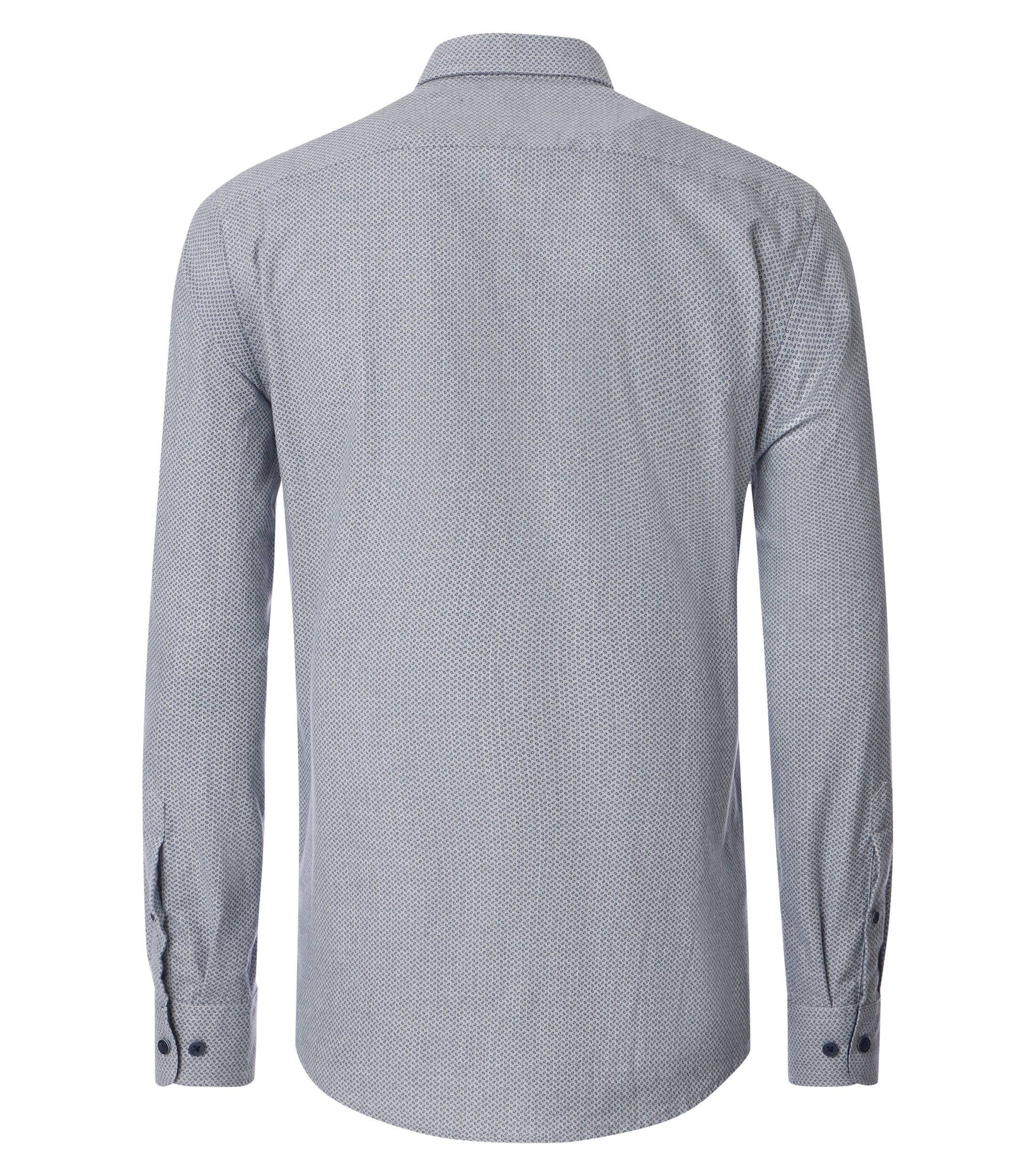 CASA MODA Sport casual fit overhemd, flanel, grijs dessin - 444306700-700