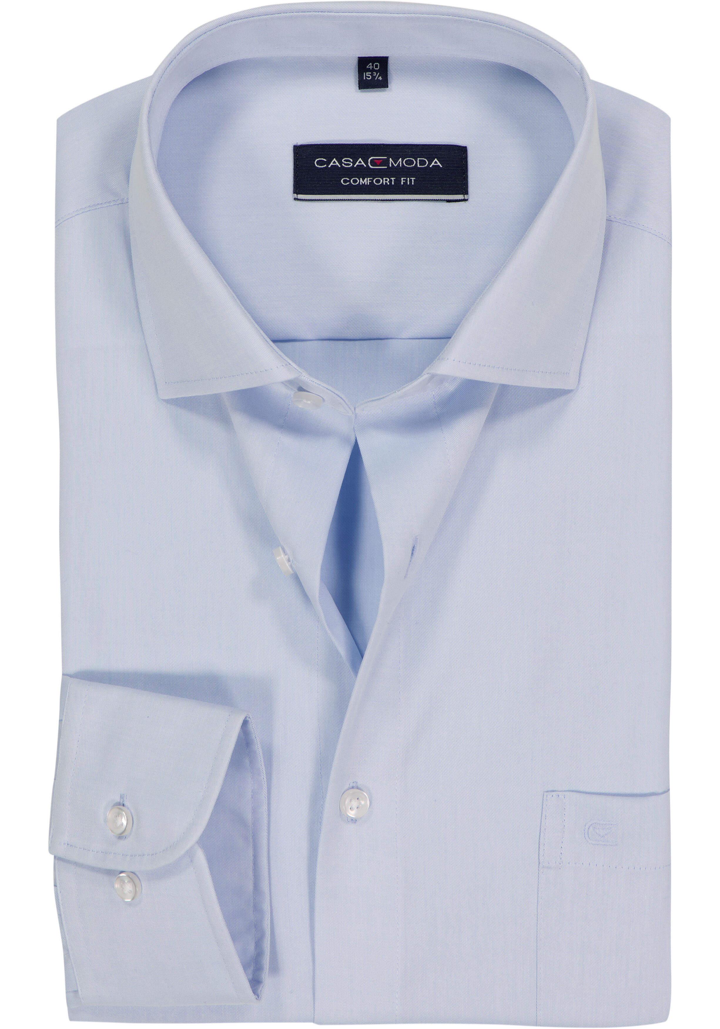 CASA MODA comfort fit overhemd, lichtblauw twill 
