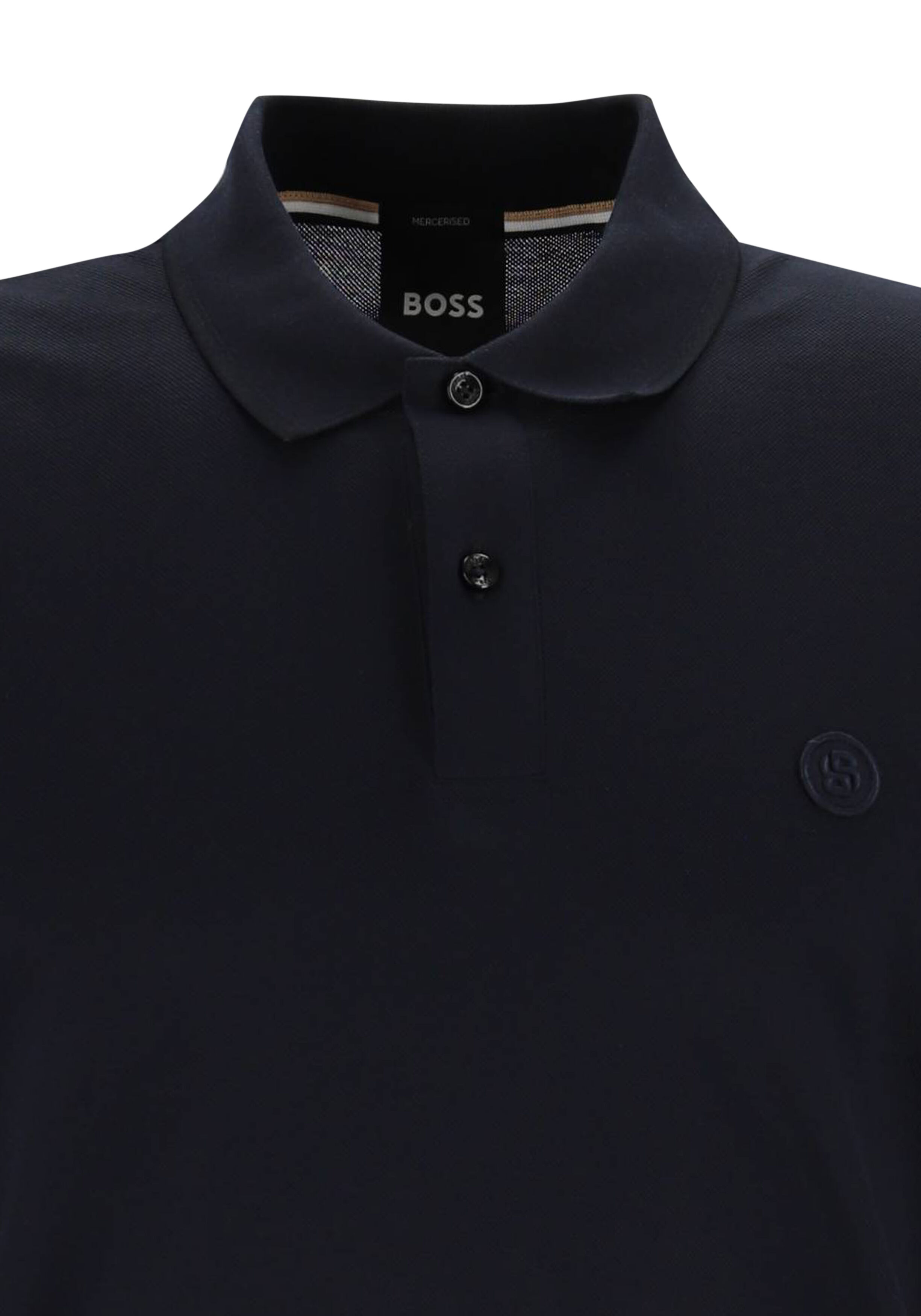 BOSS Parris regular fit heren polo, pique, donkerblauw