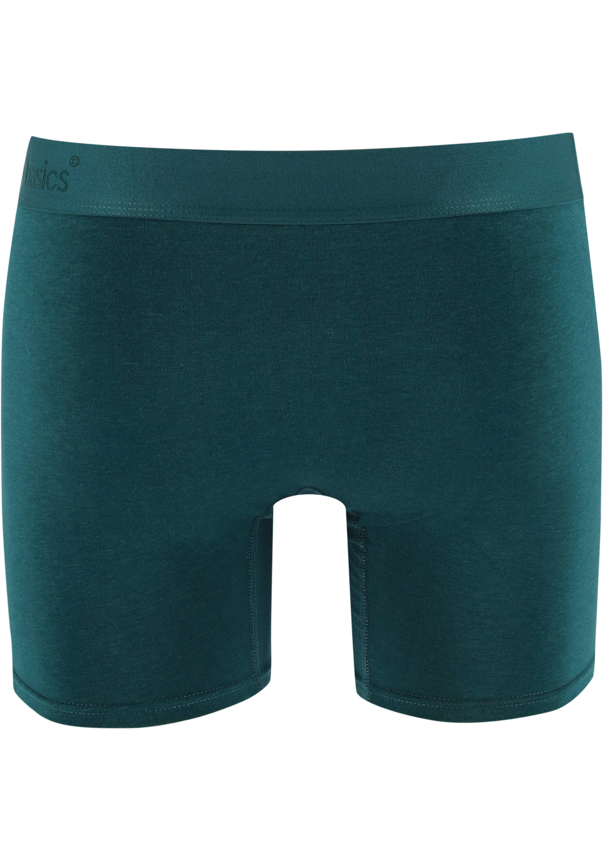 Bamboo Basics Jack boxershorts (3-pack), heren boxershort, zwart, donker teal, malachietgroen