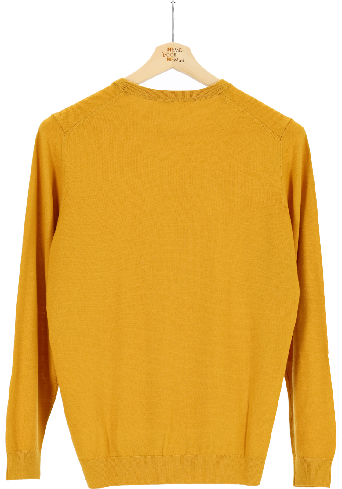 06-4062534754398-Marvelis-Marvelis_TR_geel_63212554_4fotos_HR MARVELIS modern fit trui wol, O-hals, okergeel
