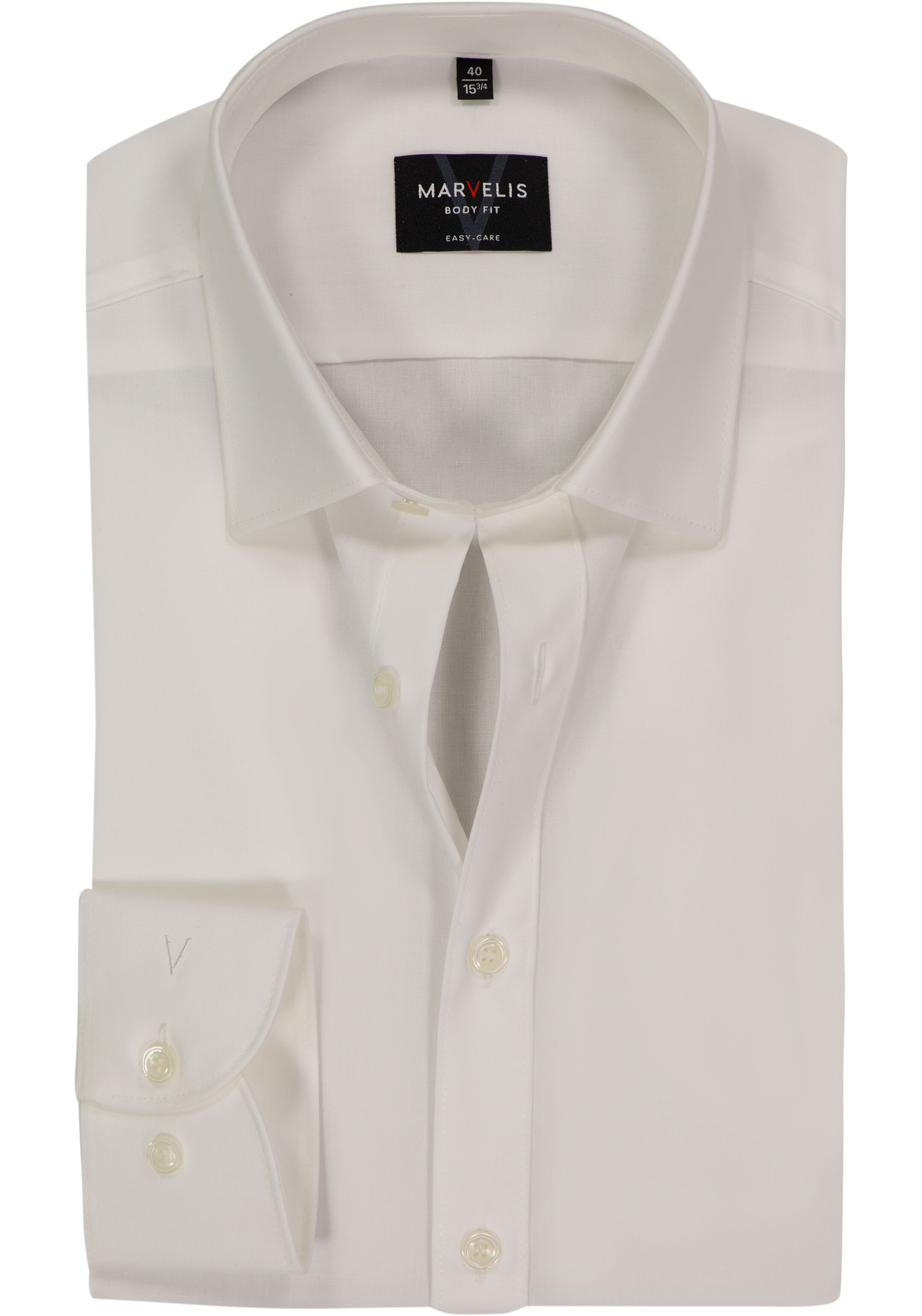 MARVELIS body fit overhemd, beige