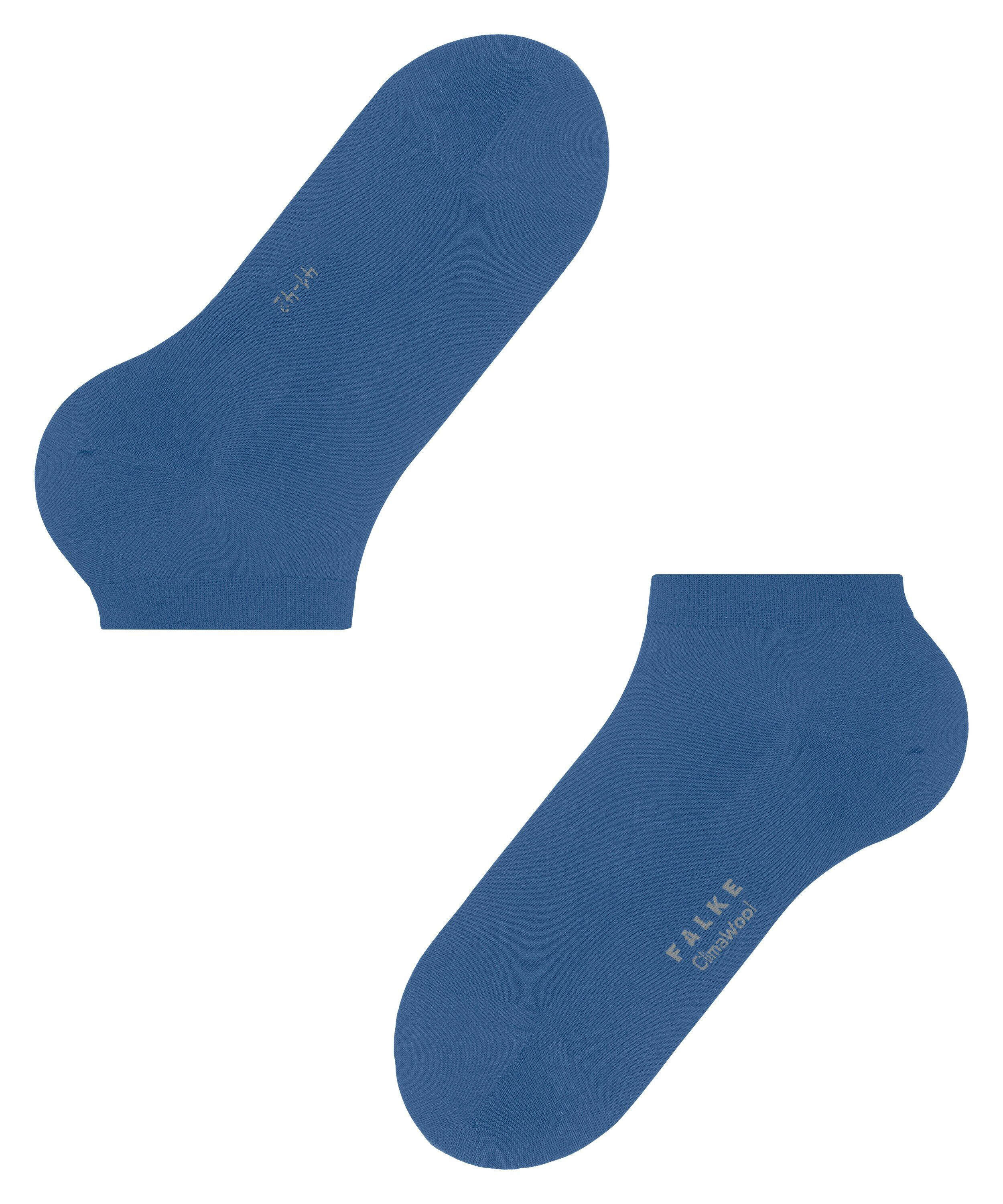 FALKE ClimaWool heren sneakersokken, middenblauw (deep water)