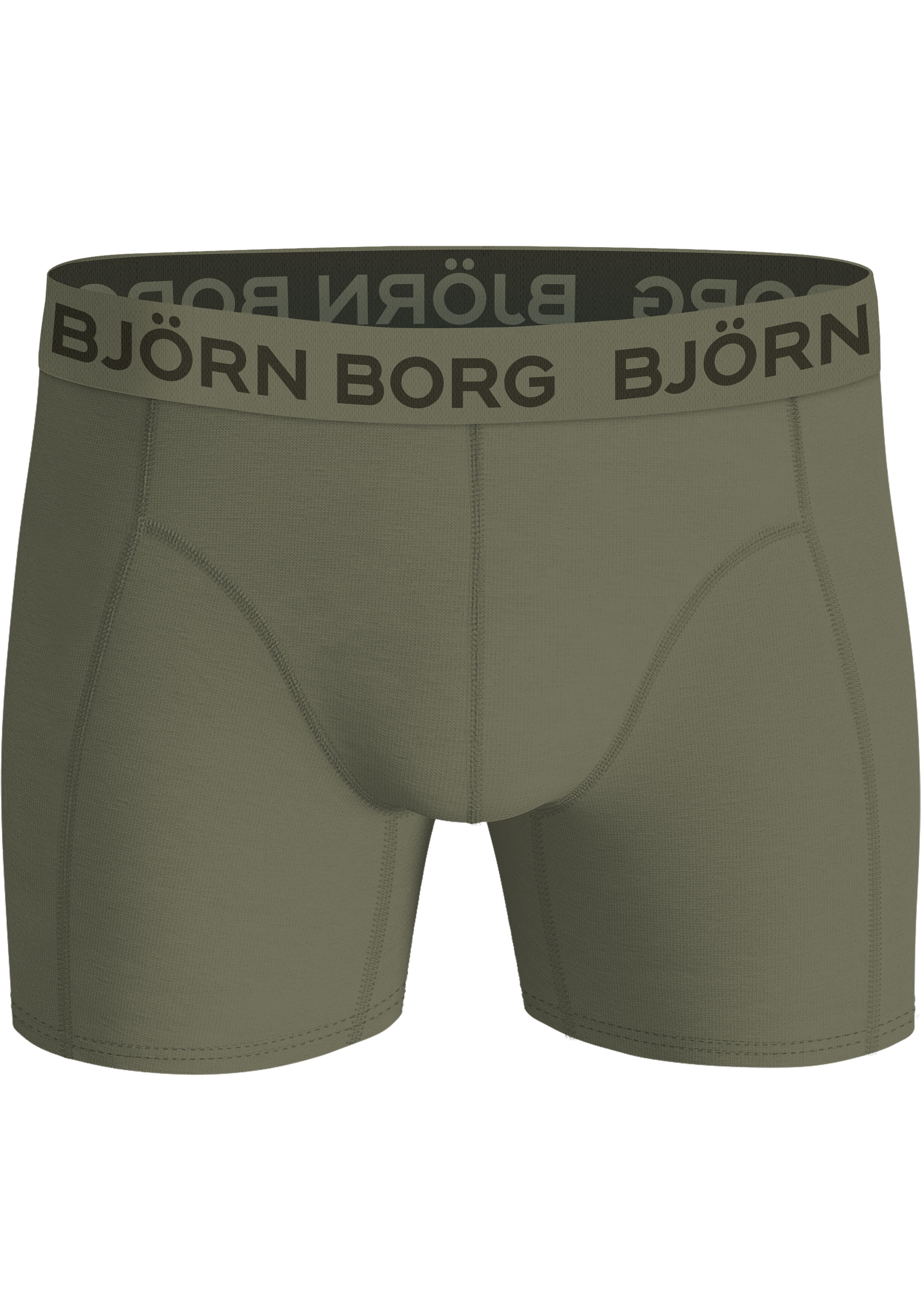 Bjorn Borg Bamboo Cotton Blend boxers, heren boxers normale lengte (3-pack), groen, print, groen